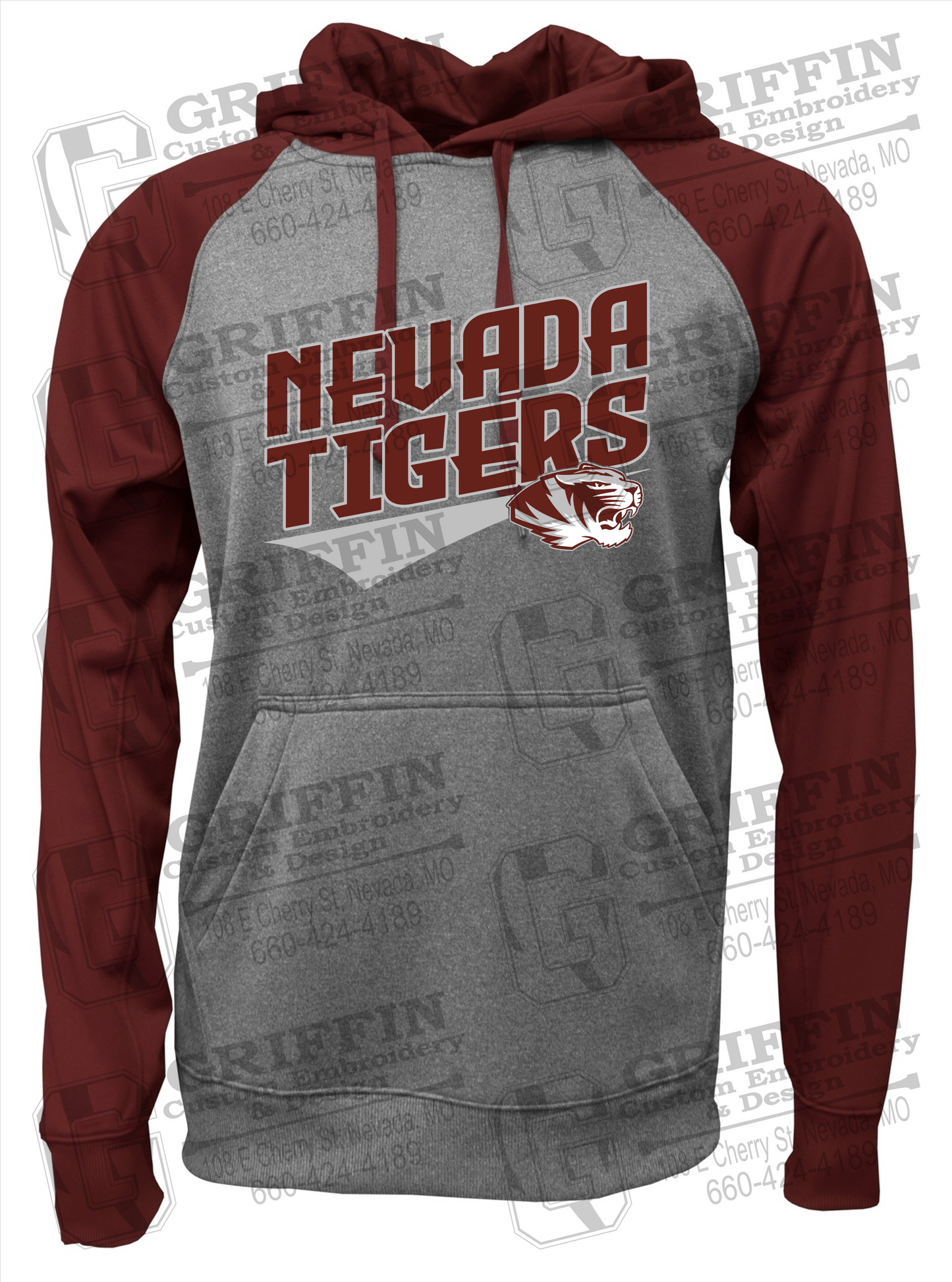 Performance Fleece Raglan Hoodie - Nevada Tigers 21-E