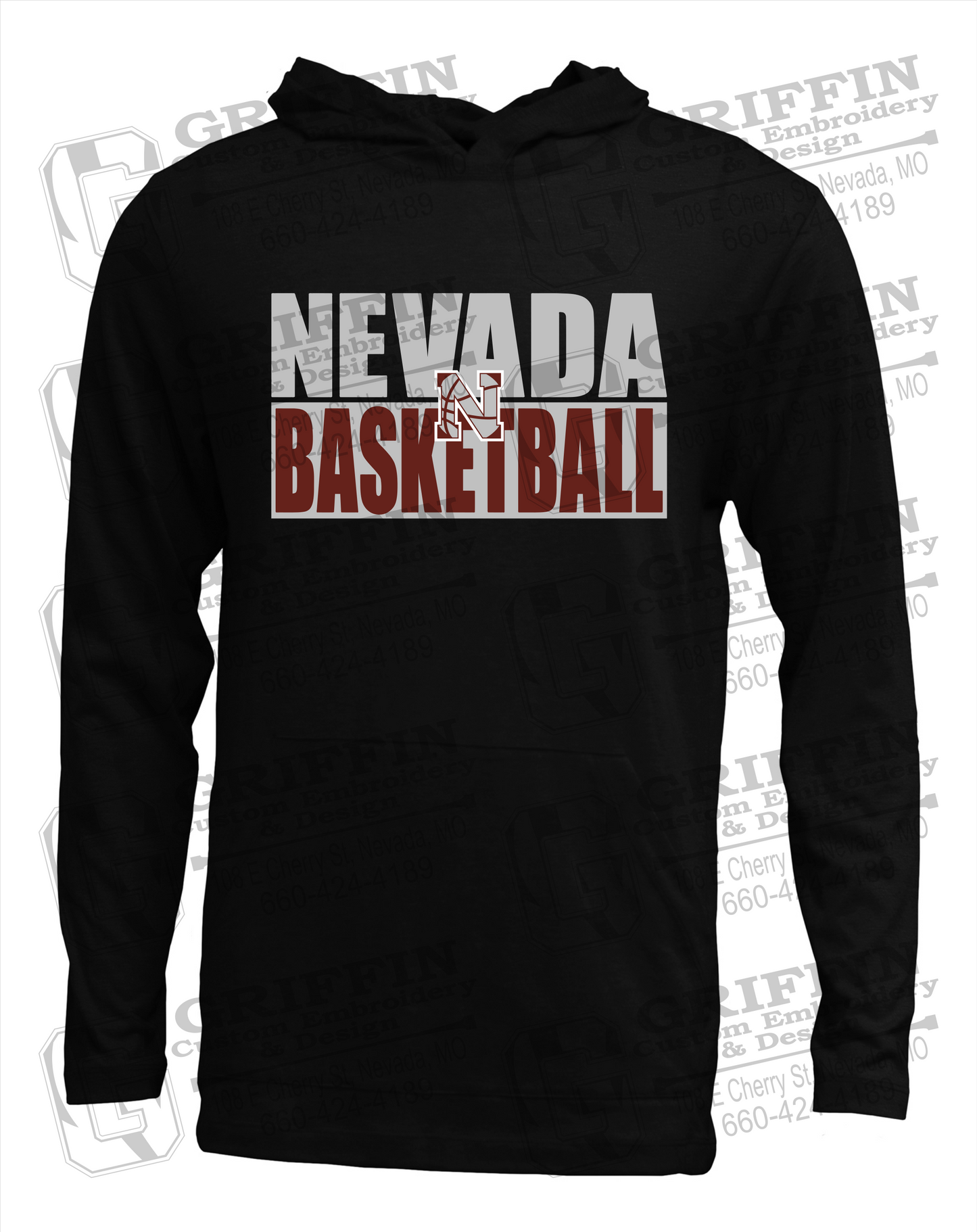 Soft-Tek T-Shirt Hoodie - Basketball - Nevada Tigers 21-Q