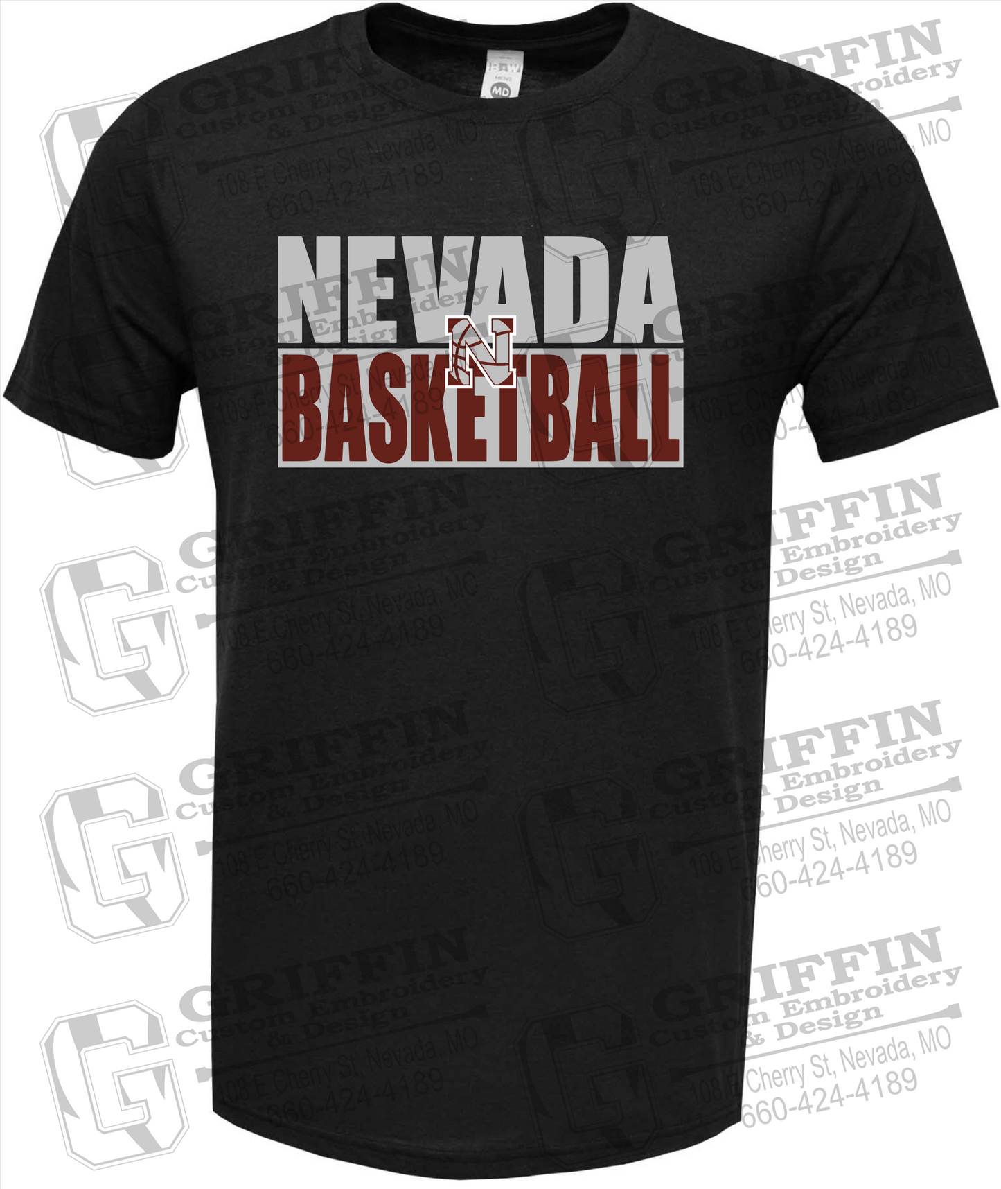 Soft-Tek Short Sleeve T-Shirt - Basketball - Nevada Tigers 21-Q