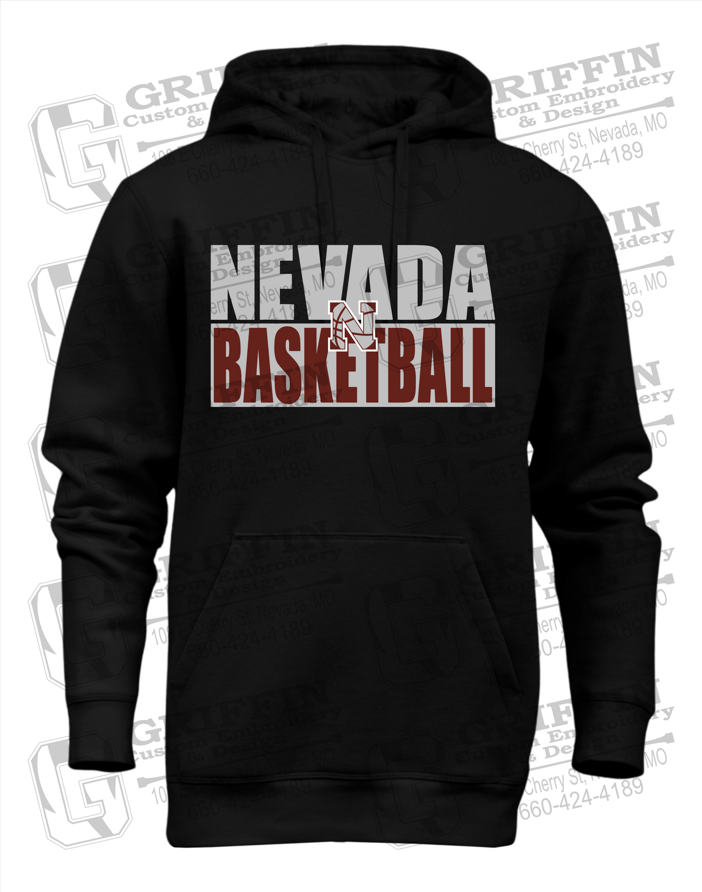 Heavyweight Fleece Hoodie - Basketball - Nevada Tigers 21-Q