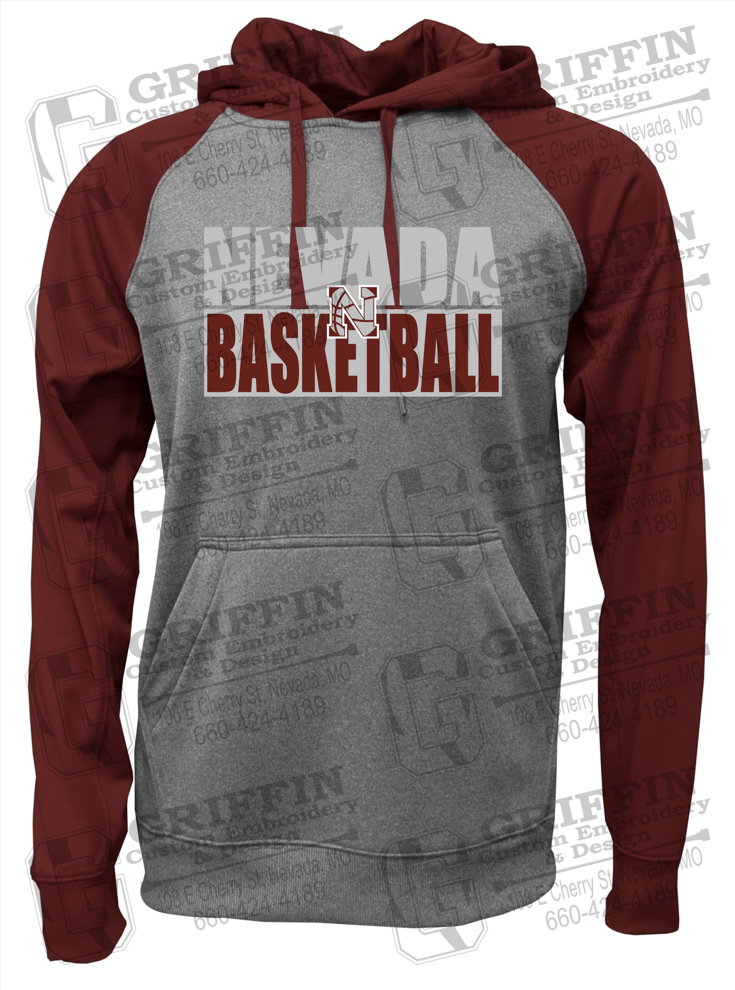 Performance Fleece Raglan Hoodie - Basketball - Nevada Tigers 21-Q