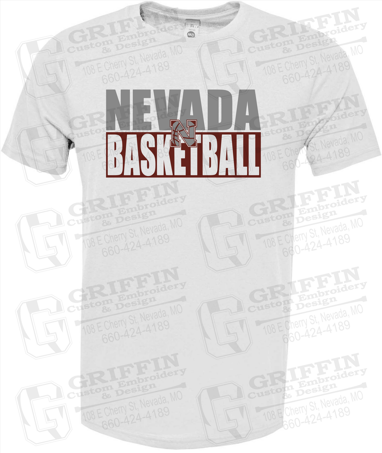 Soft-Tek Short Sleeve T-Shirt - Basketball - Nevada Tigers 21-Q