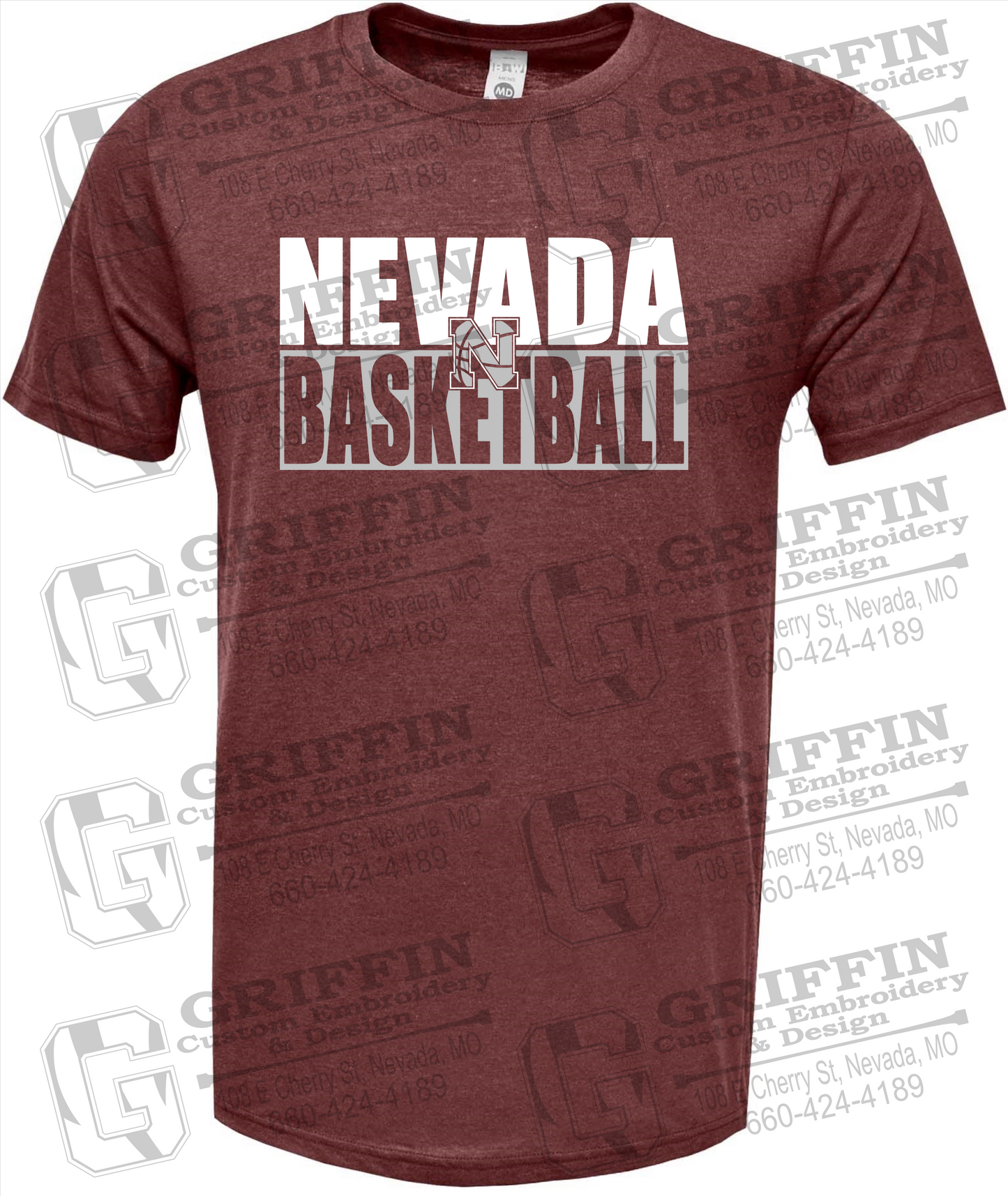 Soft-Tek Short Sleeve T-Shirt - Basketball - Nevada Tigers 21-Q