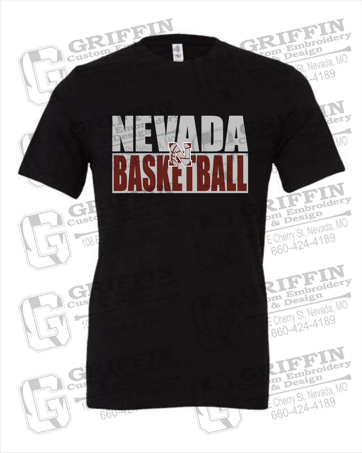 Cotton Short Sleeve T-Shirt - Basketball - Nevada Tigers 21-Q