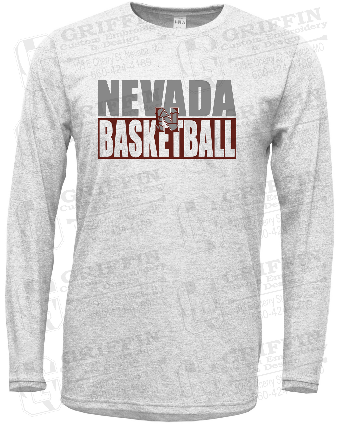 Soft-Tek Long Sleeve T-Shirt - Basketball - Nevada Tigers 21-Q
