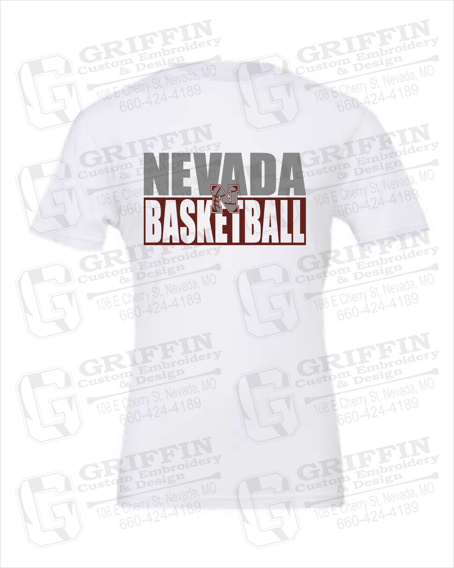 Cotton Short Sleeve T-Shirt - Basketball - Nevada Tigers 21-Q