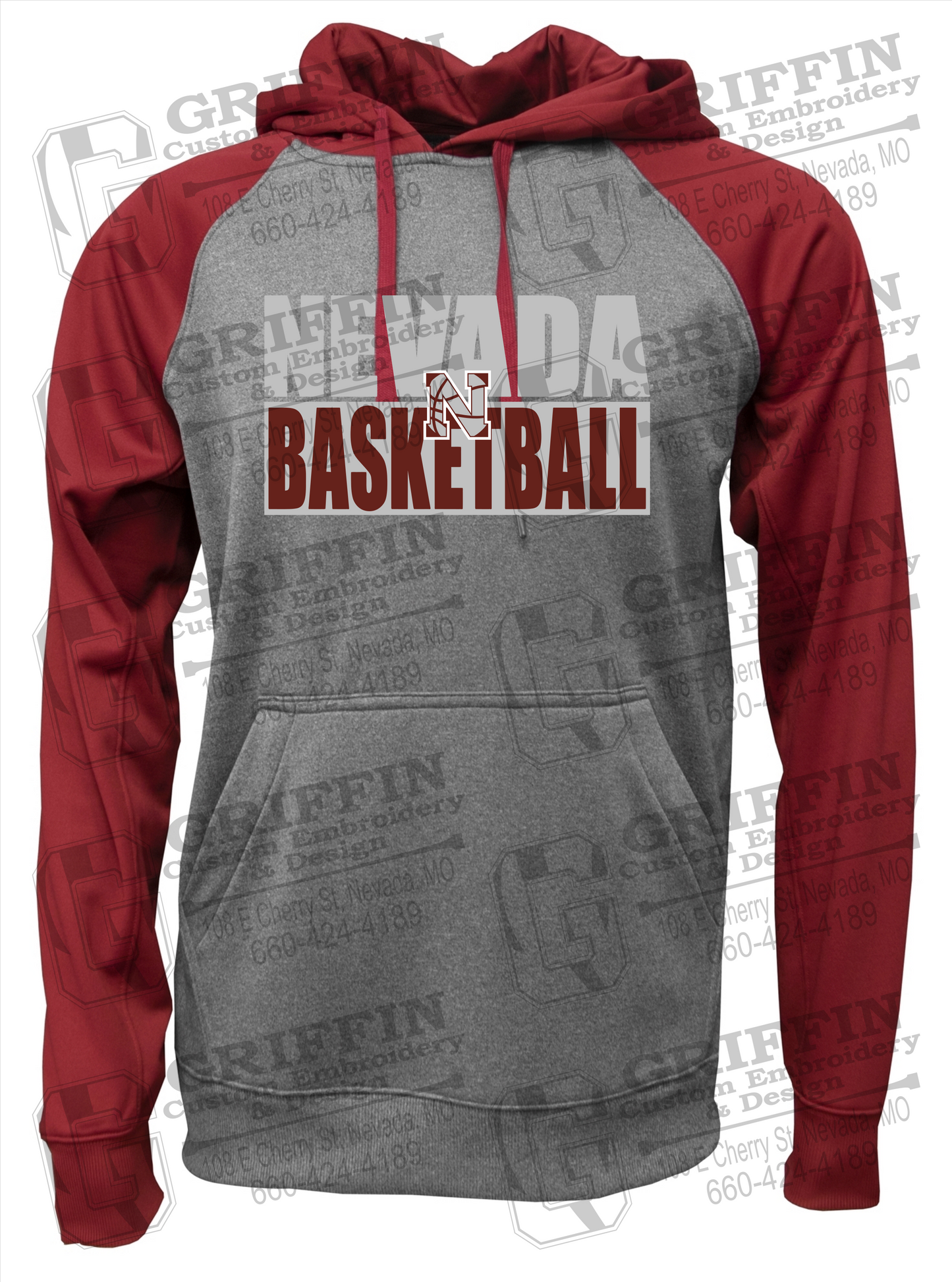 Performance Fleece Raglan Hoodie - Basketball - Nevada Tigers 21-Q