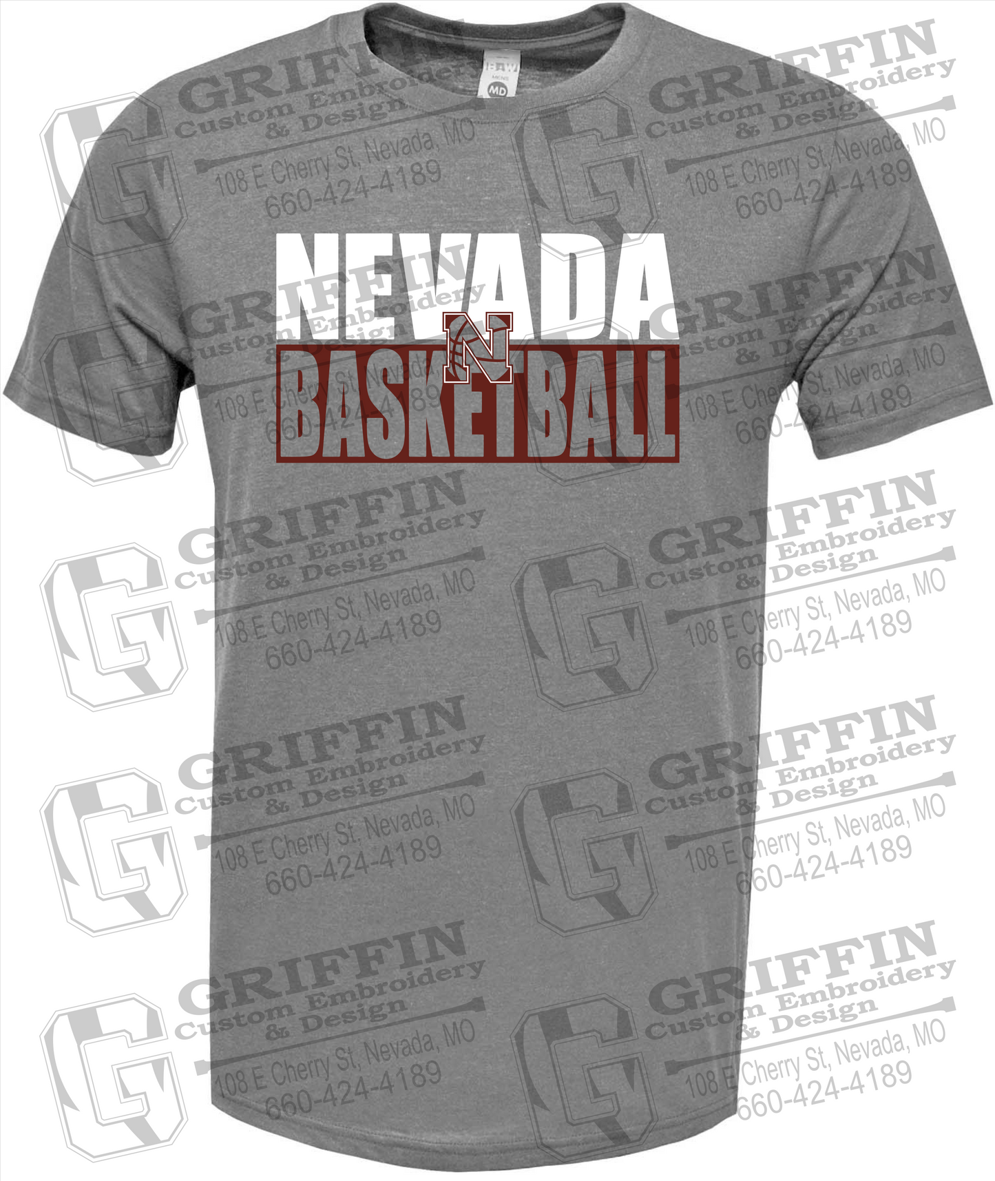 Soft-Tek Short Sleeve T-Shirt - Basketball - Nevada Tigers 21-Q