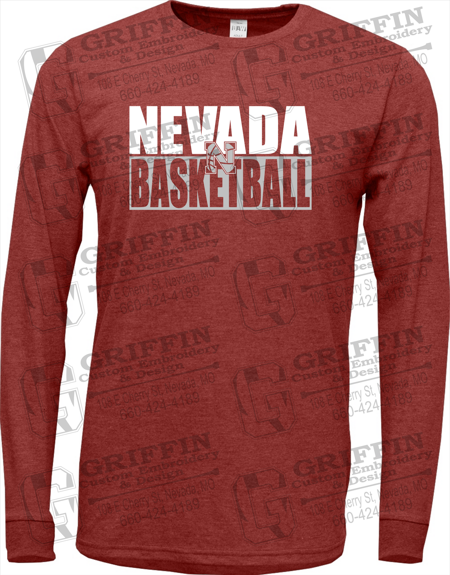 Soft-Tek Long Sleeve T-Shirt - Basketball - Nevada Tigers 21-Q