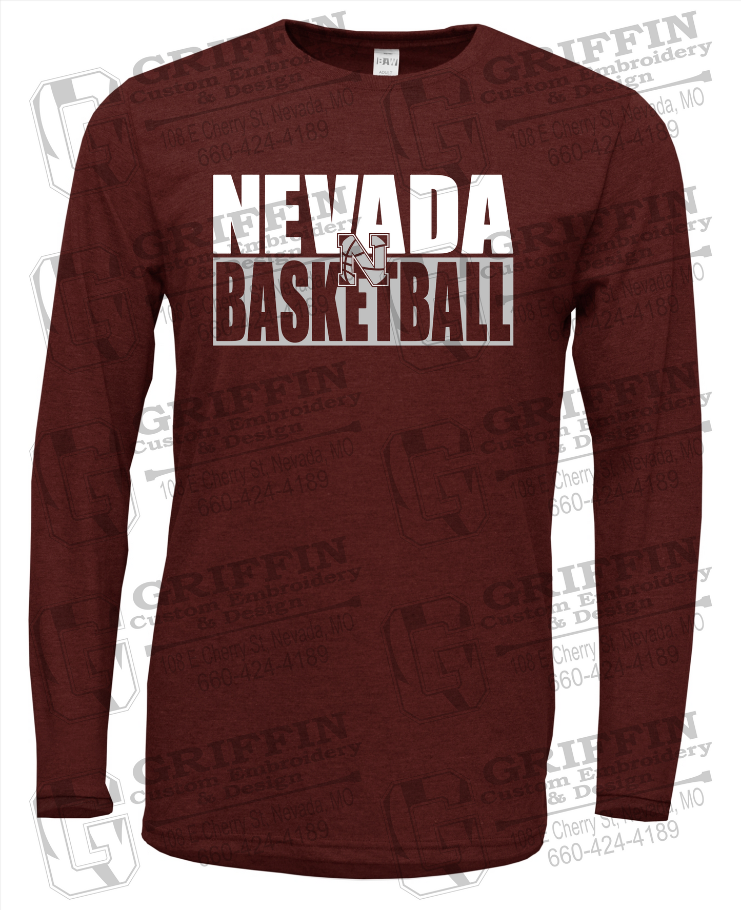 Soft-Tek Long Sleeve T-Shirt - Basketball - Nevada Tigers 21-Q