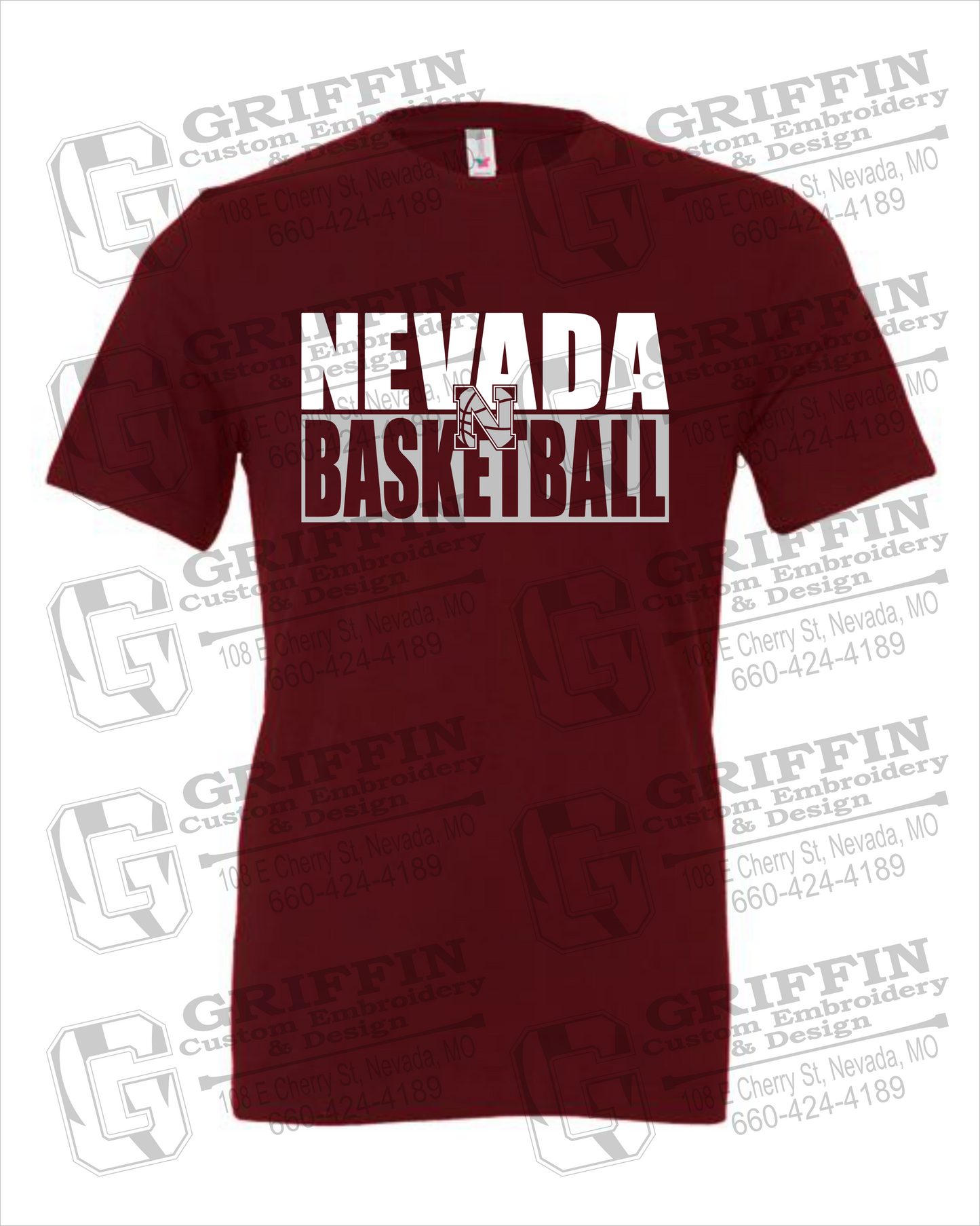 Cotton Short Sleeve T-Shirt - Basketball - Nevada Tigers 21-Q