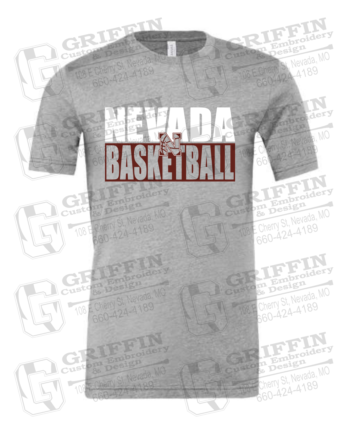 Cotton Short Sleeve T-Shirt - Basketball - Nevada Tigers 21-Q