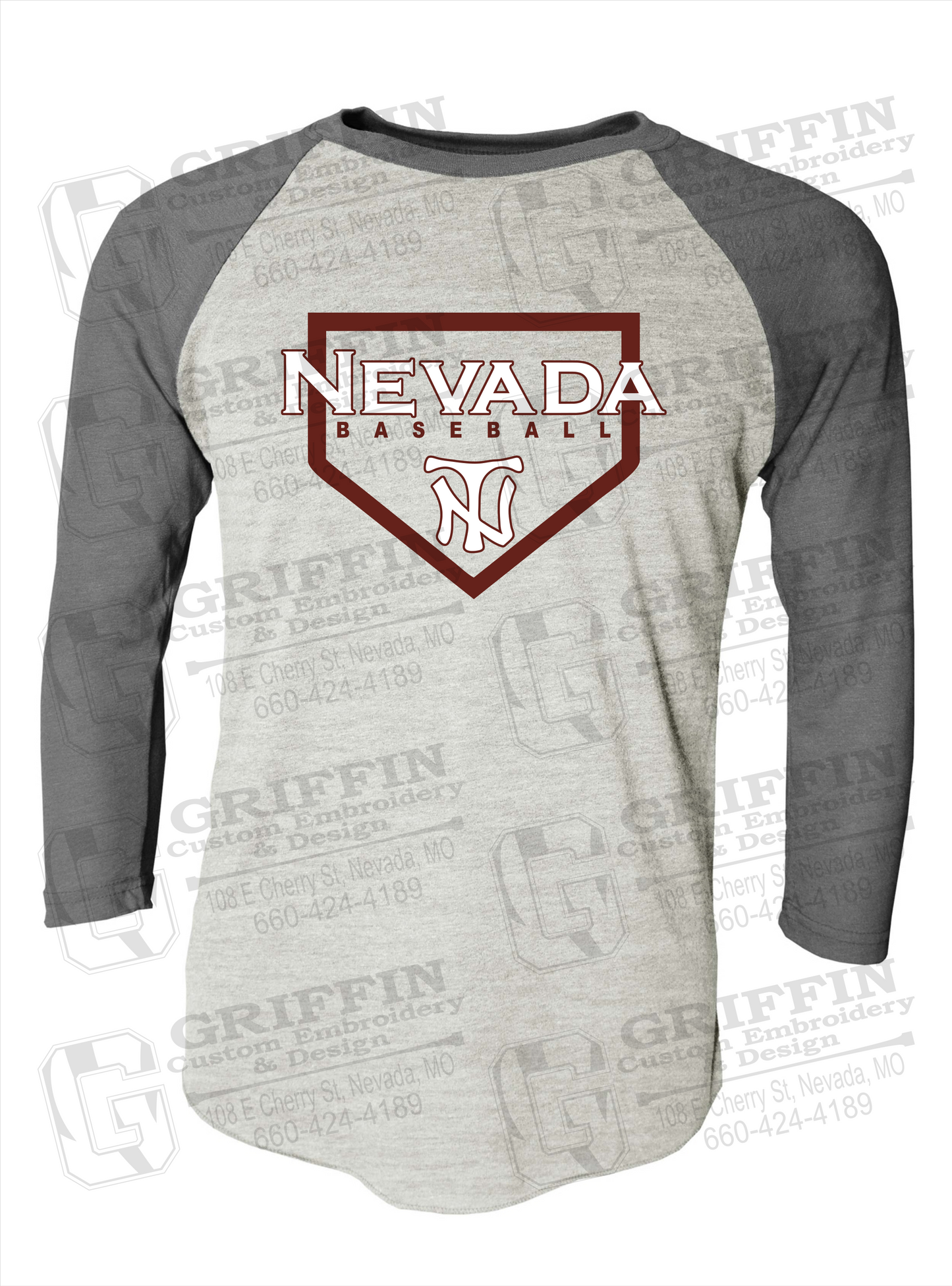 Tri-Blend Raglan Sleeve T-Shirt - Baseball - Nevada Tigers 21-S