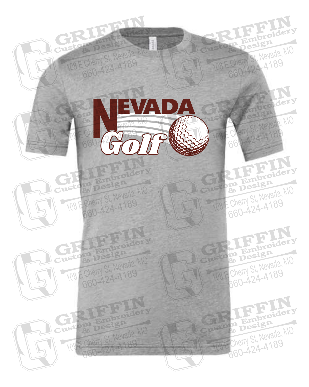 Cotton Short Sleeve T-Shirt - Golf - Nevada Tigers 21-W