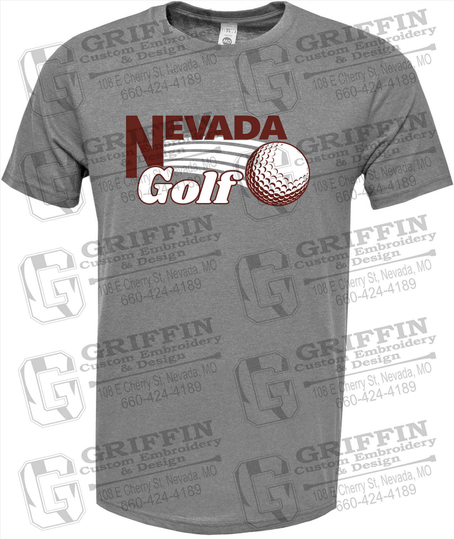 Soft-Tek Short Sleeve T-Shirt - Golf - Nevada Tigers 21-W