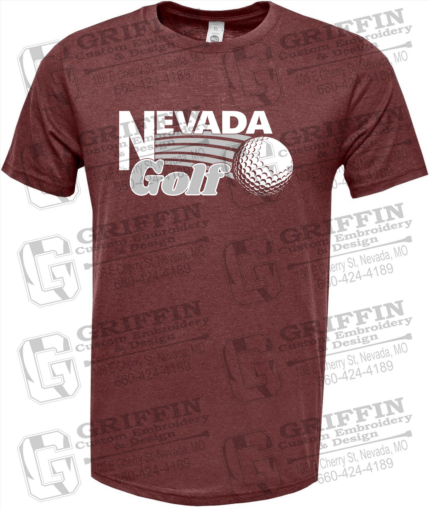 Soft-Tek Short Sleeve T-Shirt - Golf - Nevada Tigers 21-W