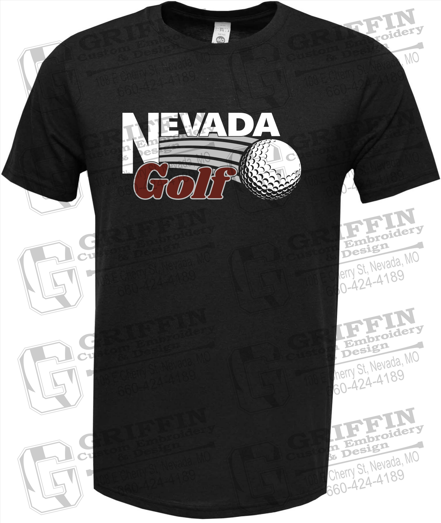 Soft-Tek Short Sleeve T-Shirt - Golf - Nevada Tigers 21-W