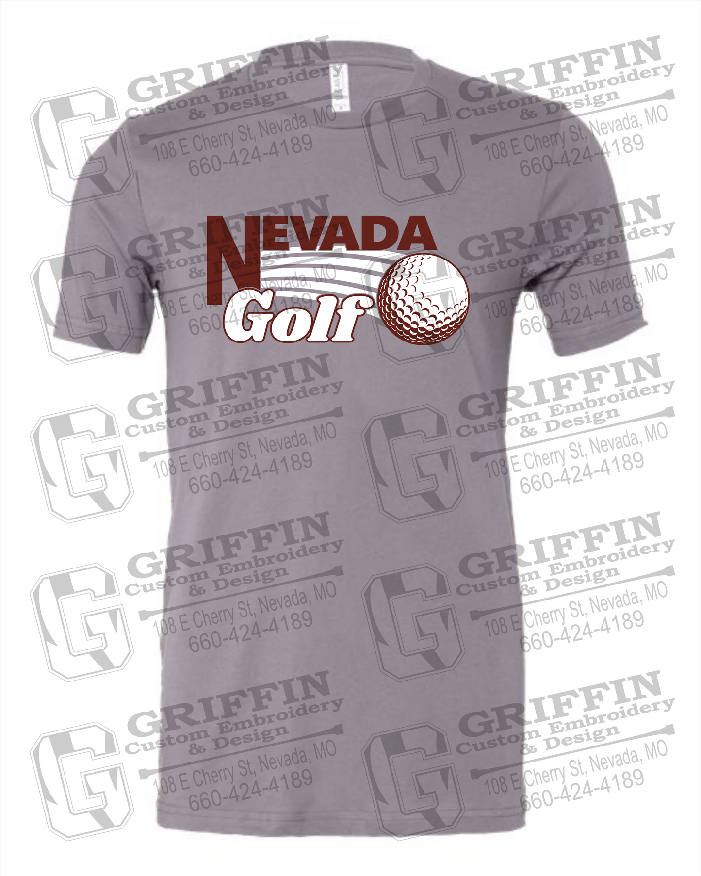 Cotton Short Sleeve T-Shirt - Golf - Nevada Tigers 21-W