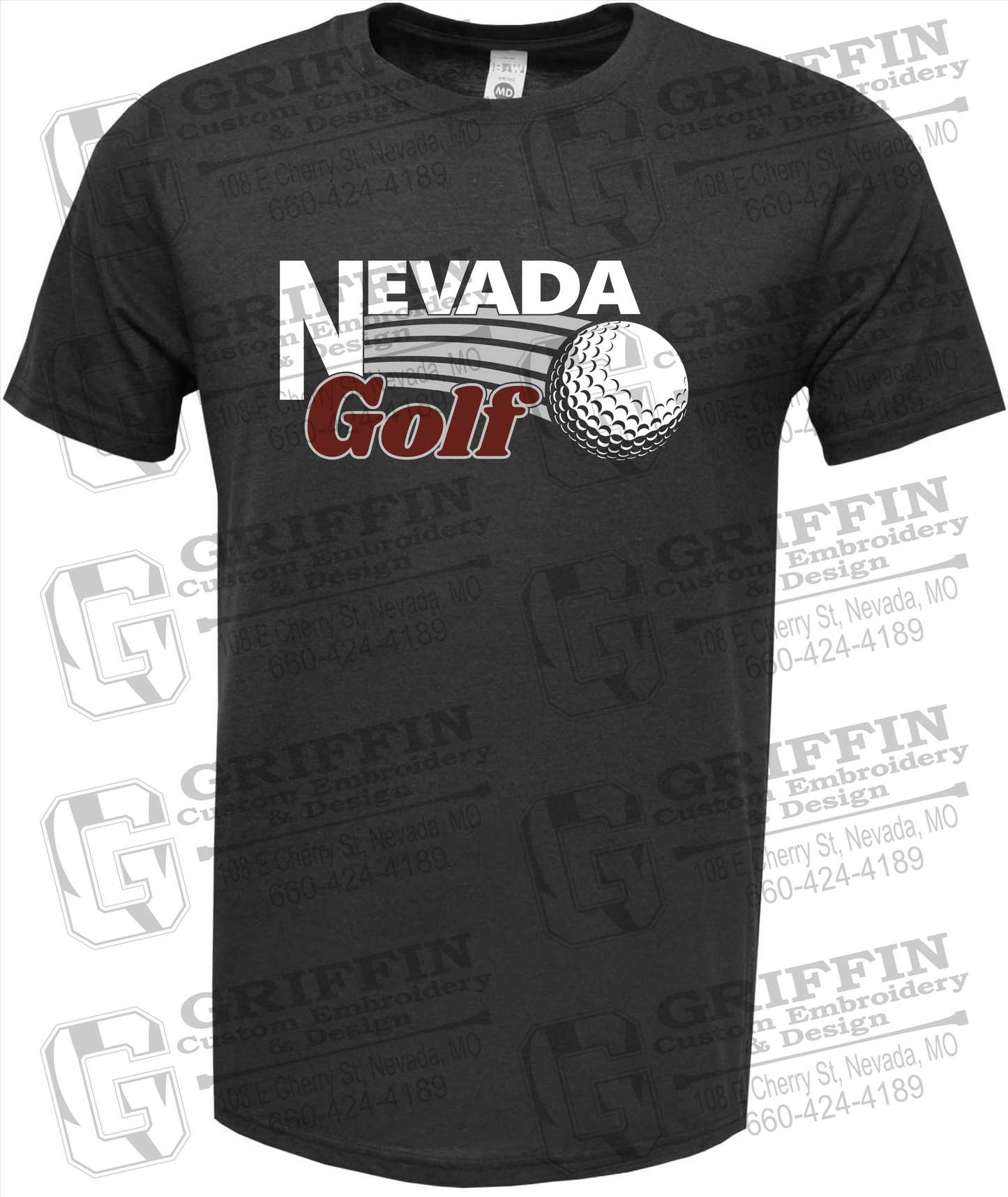 Soft-Tek Short Sleeve T-Shirt - Golf - Nevada Tigers 21-W