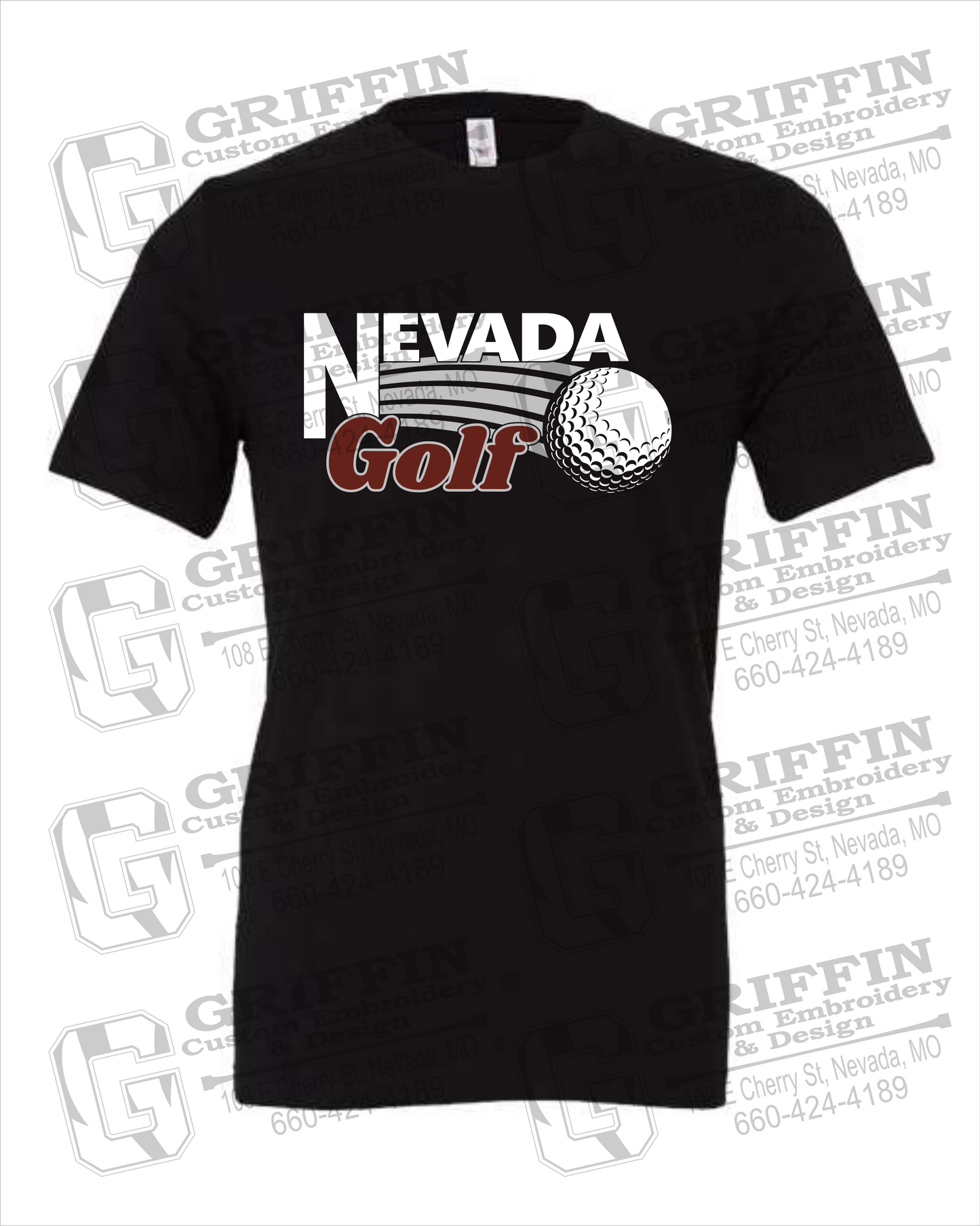 Cotton Short Sleeve T-Shirt - Golf - Nevada Tigers 21-W
