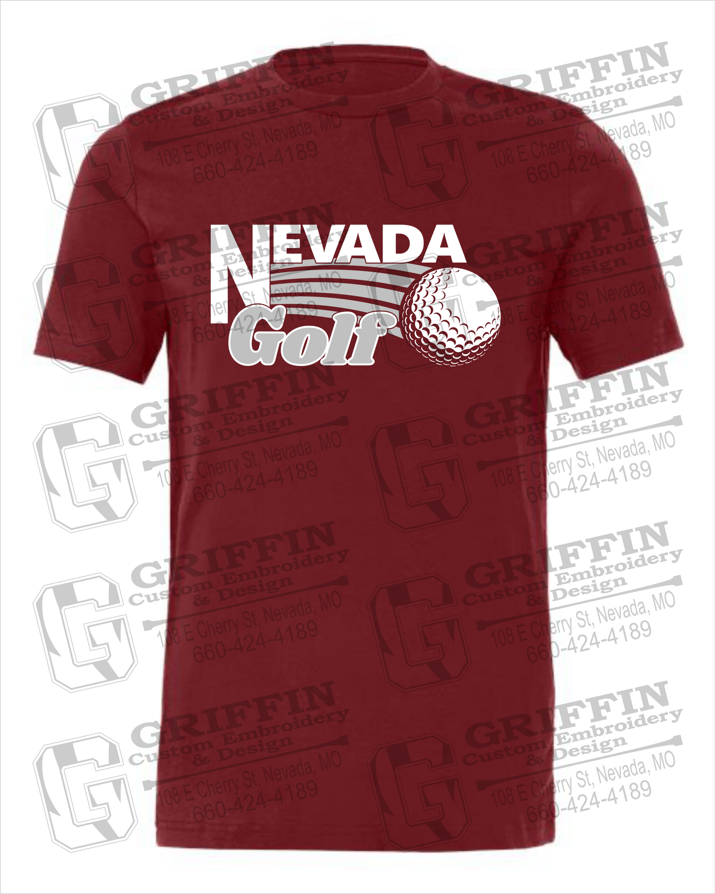 Cotton Short Sleeve T-Shirt - Golf - Nevada Tigers 21-W