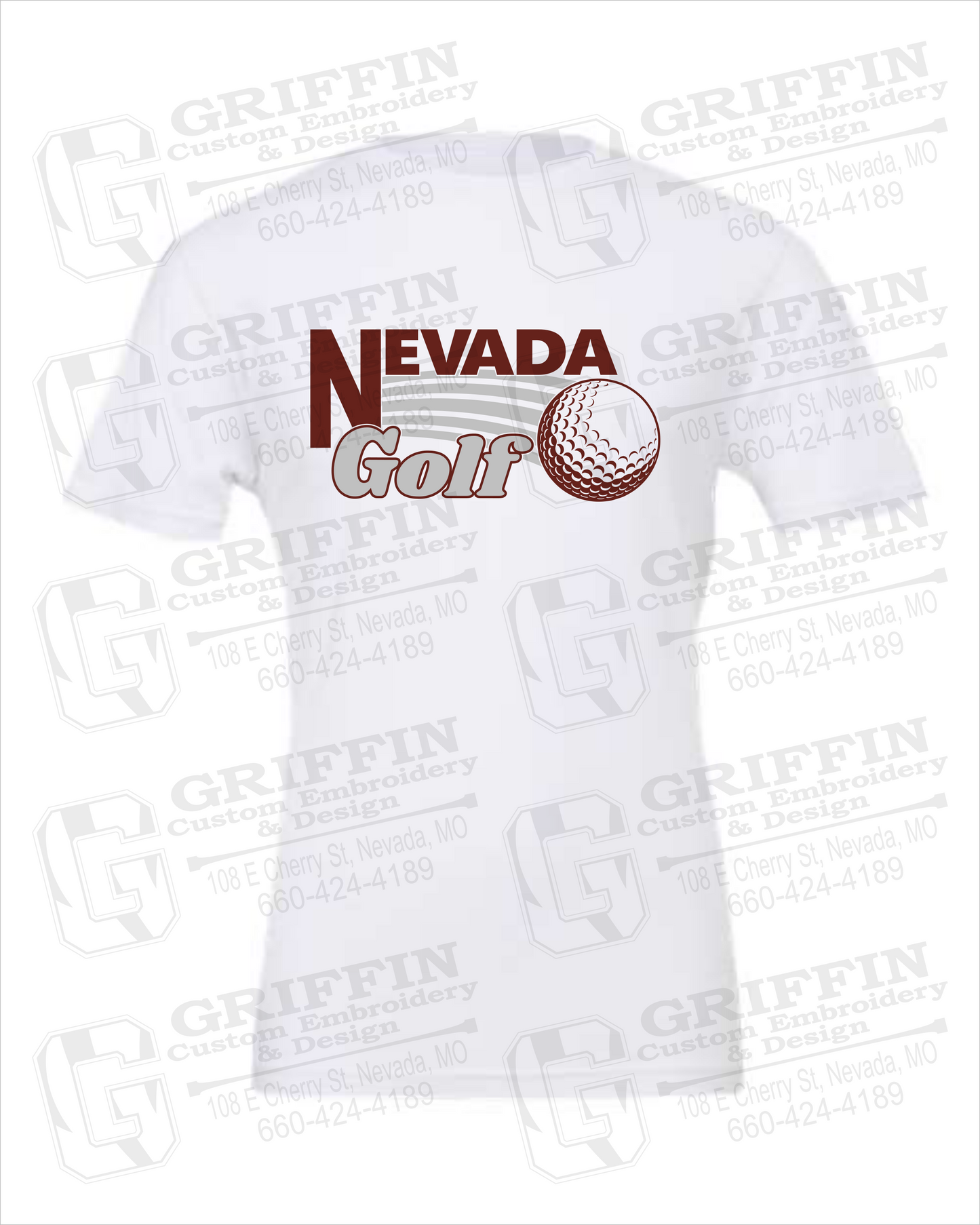 Cotton Short Sleeve T-Shirt - Golf - Nevada Tigers 21-W