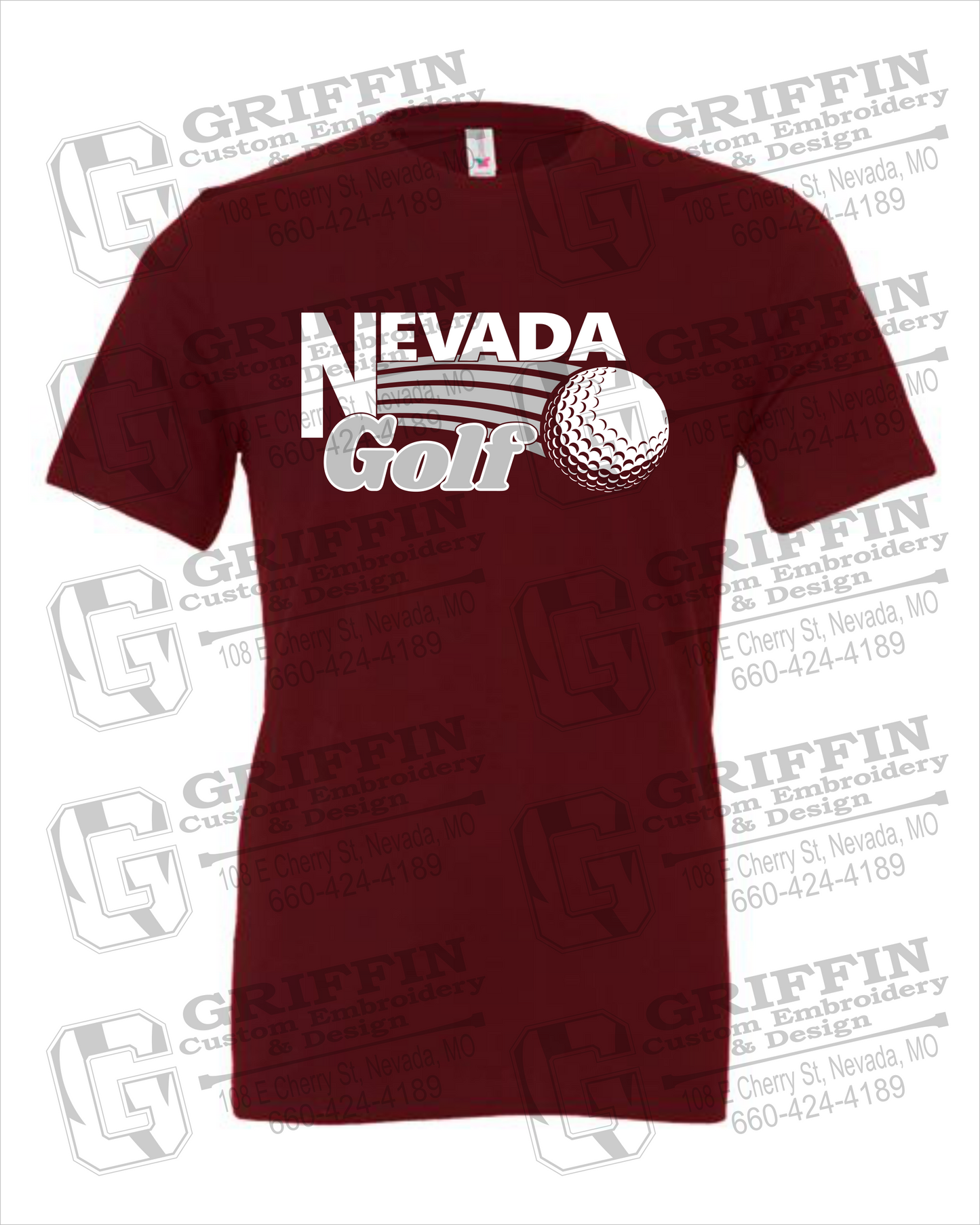 Cotton Short Sleeve T-Shirt - Golf - Nevada Tigers 21-W