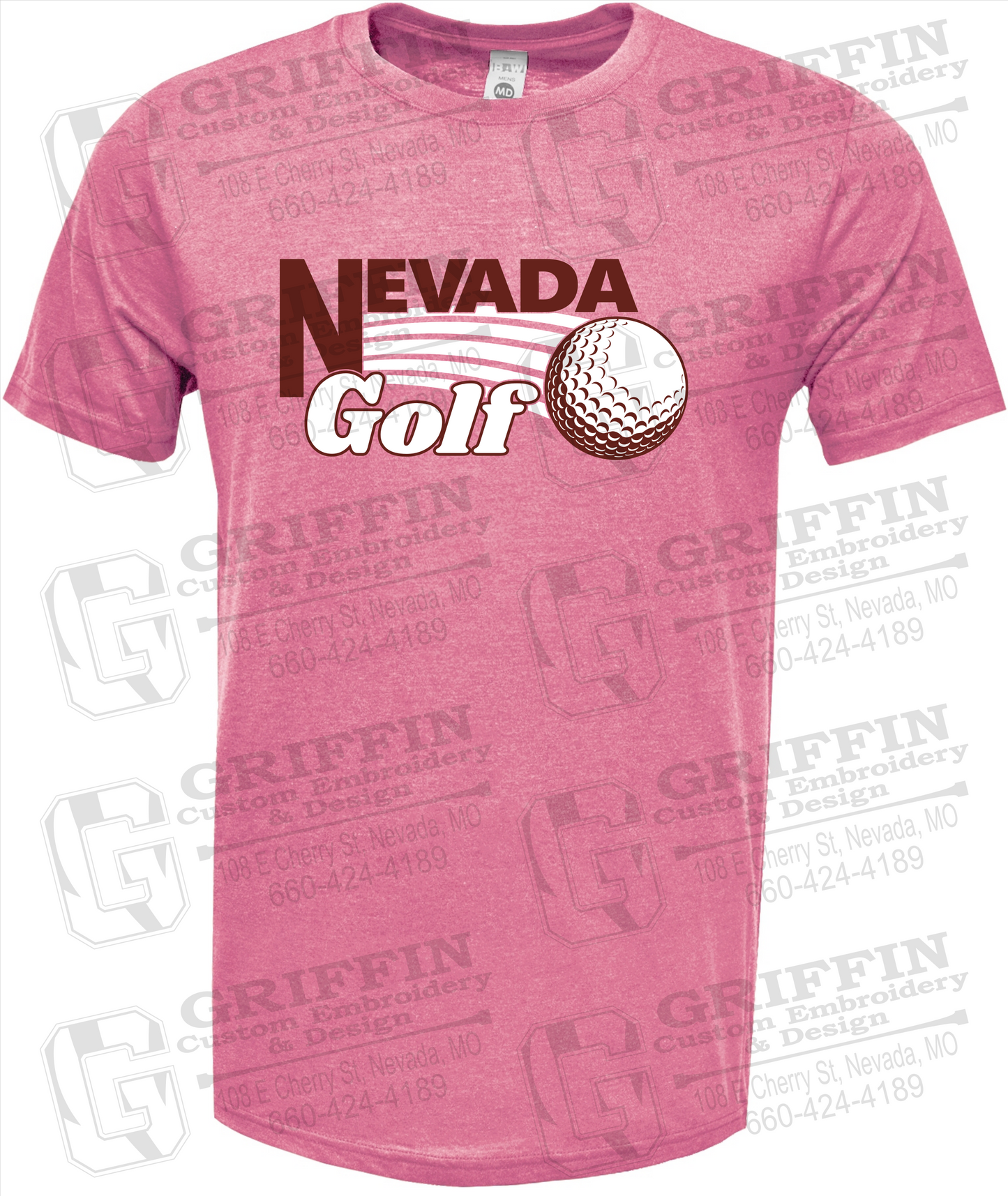 Soft-Tek Short Sleeve T-Shirt - Golf - Nevada Tigers 21-W