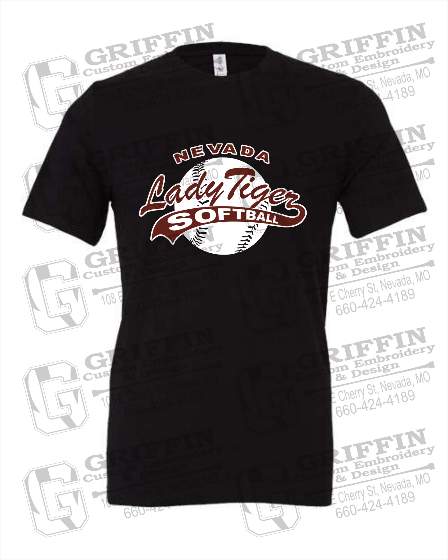 Nevada Tigers 21-X 100% Cotton Short Sleeve T-Shirt - Softball