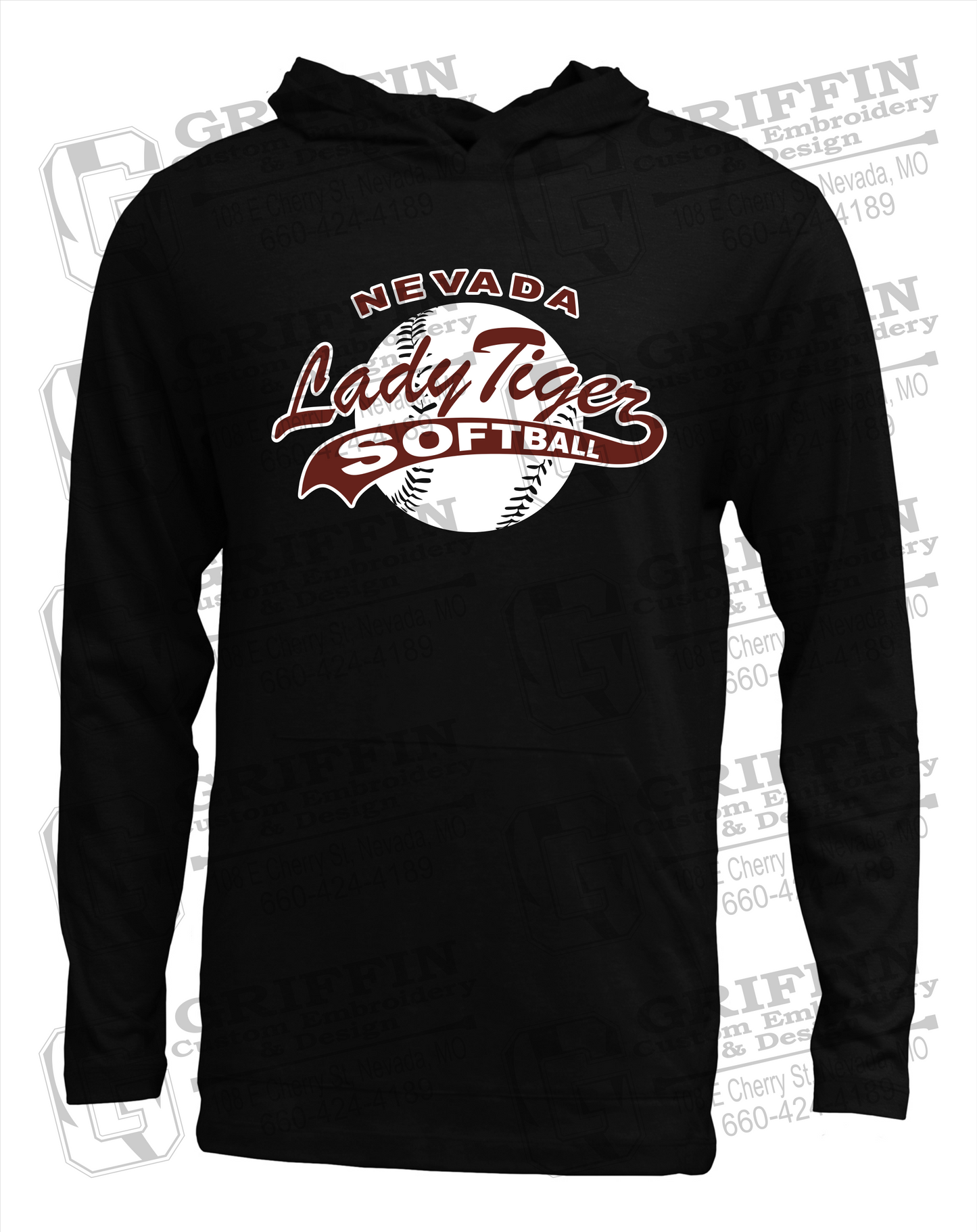 Soft-Tek T-Shirt Hoodie - Softball - Nevada Tigers 21-X