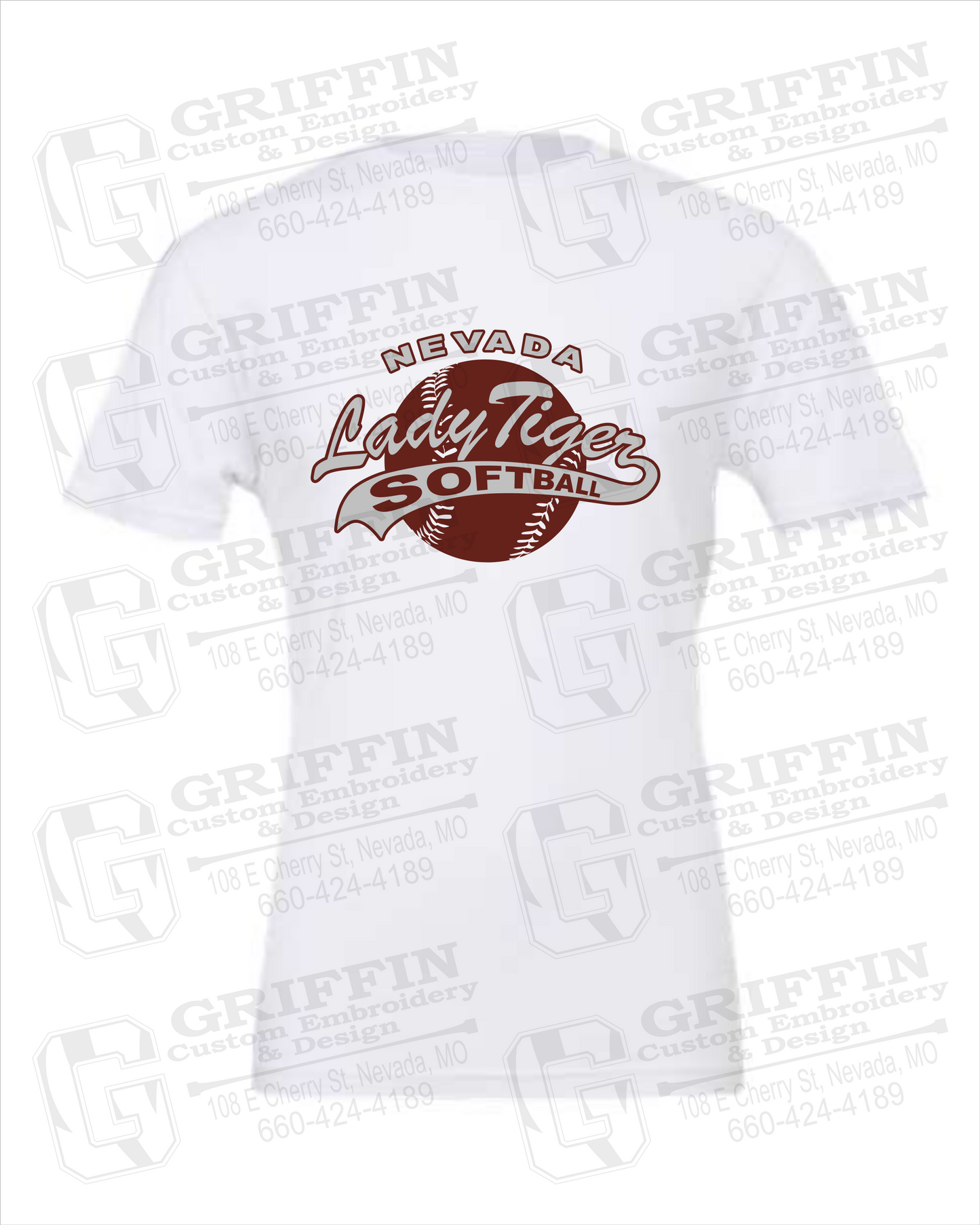 Nevada Tigers 21-X 100% Cotton Short Sleeve T-Shirt - Softball