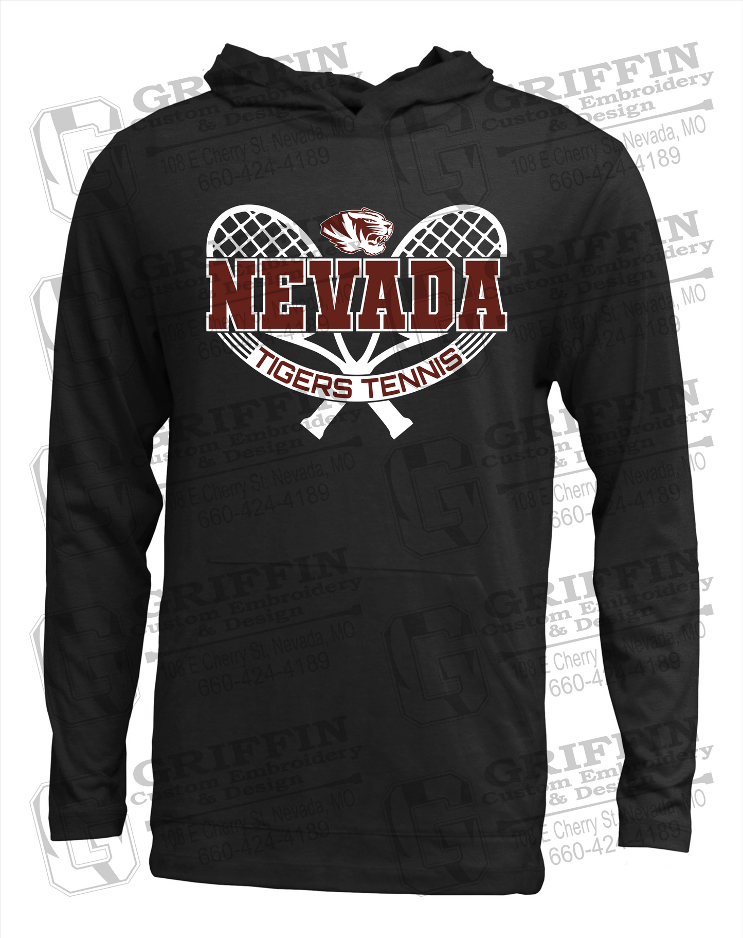 Nevada Tigers 21-Y T-Shirt Hoodie - Tennis
