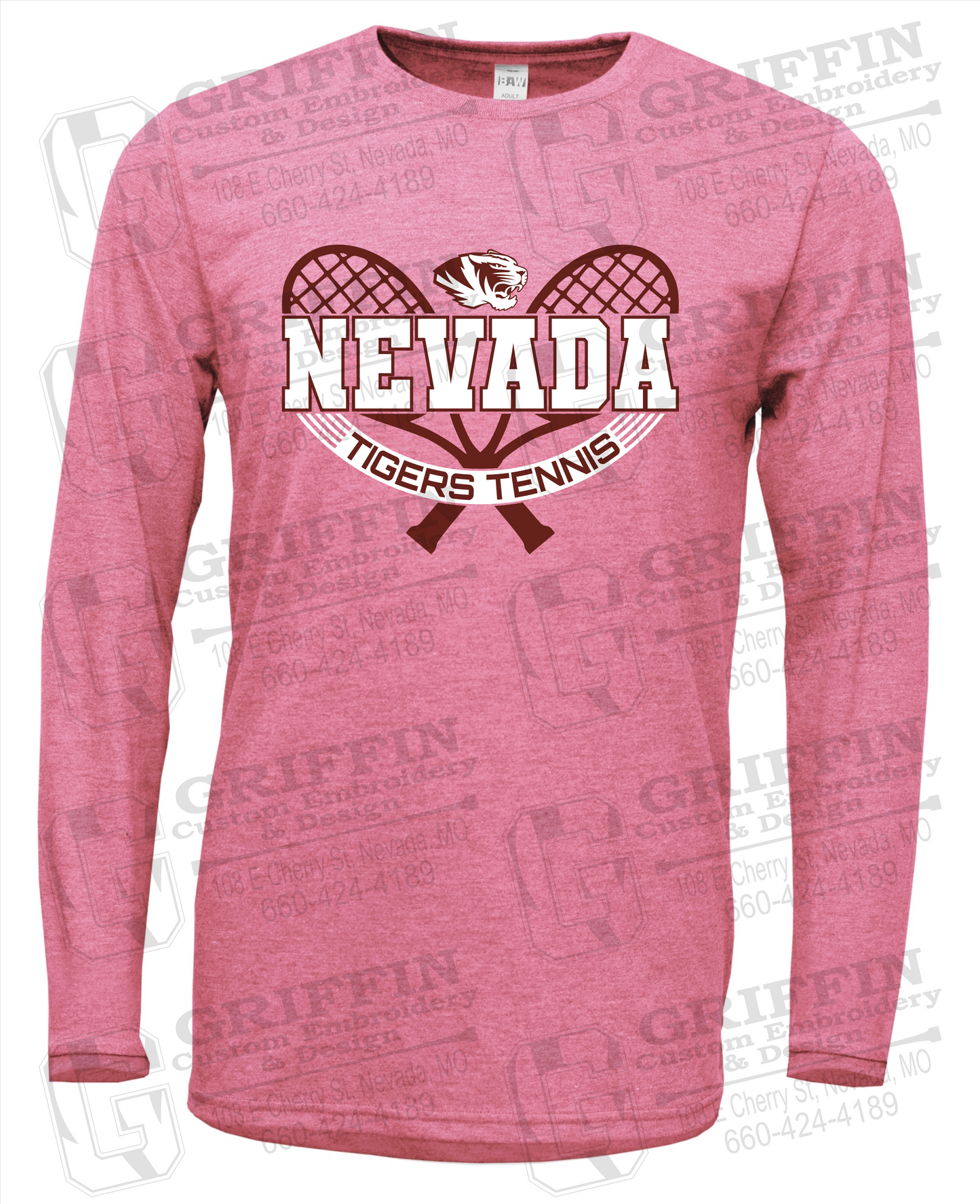 Soft-Tek Long Sleeve T-Shirt - Tennis - Nevada Tigers 21-Y