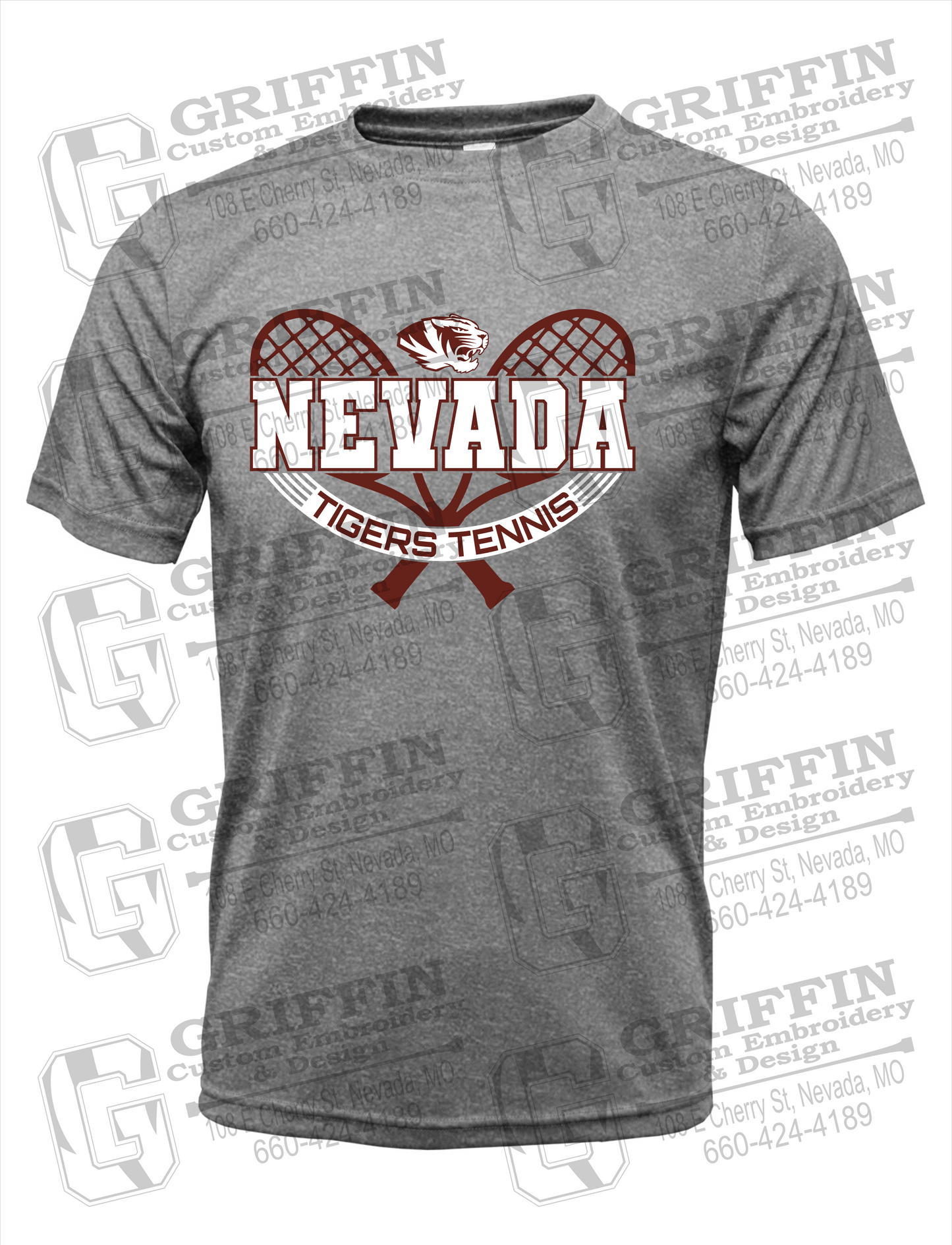 Dry-Fit Short Sleeve T-Shirt - Tennis - Nevada Tigers 21-Y