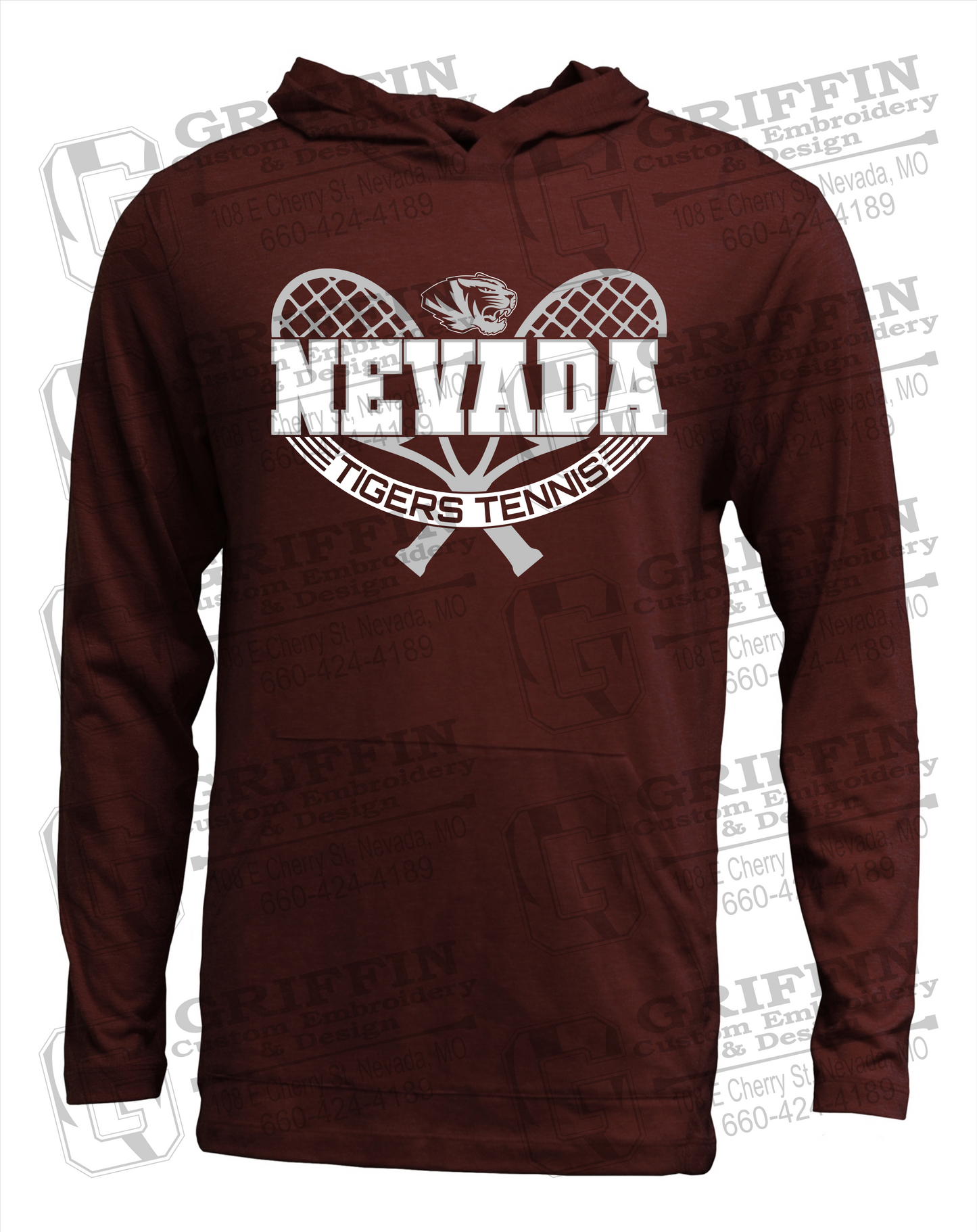 Nevada Tigers 21-Y T-Shirt Hoodie - Tennis