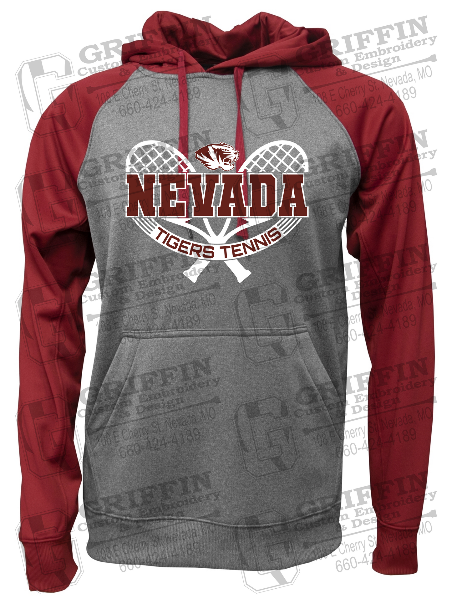 Performance Fleece Raglan Hoodie - Tennis - Nevada Tigers 21-Y