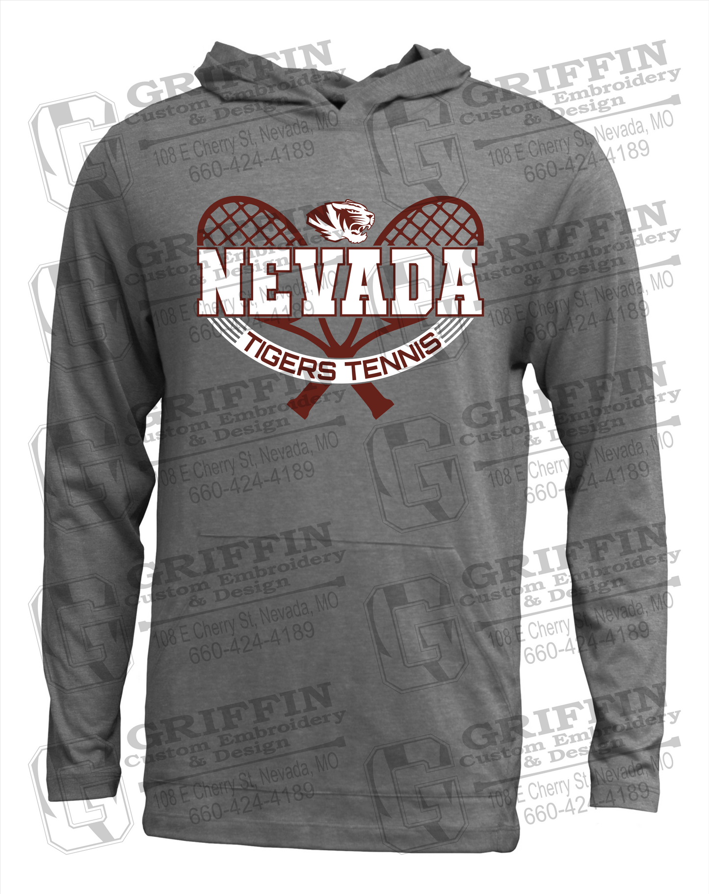 Nevada Tigers 21-Y T-Shirt Hoodie - Tennis