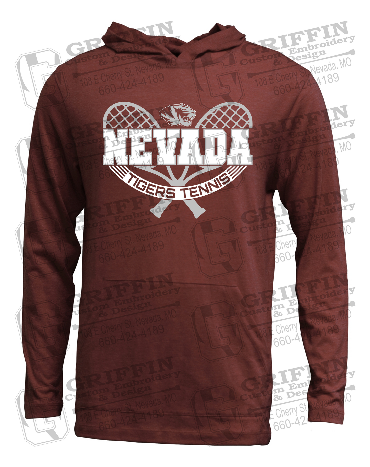 Nevada Tigers 21-Y T-Shirt Hoodie - Tennis