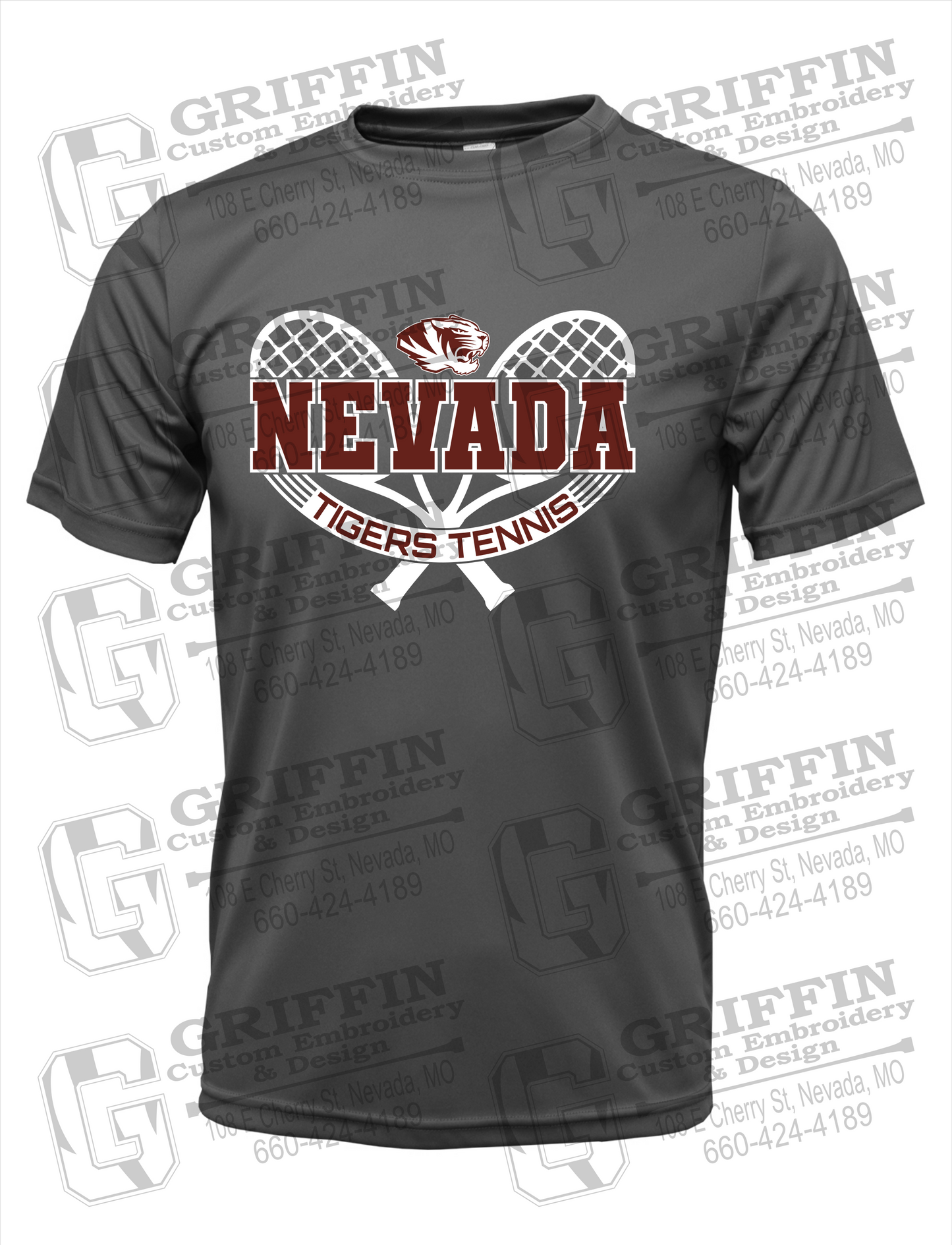 Dry-Fit Short Sleeve T-Shirt - Tennis - Nevada Tigers 21-Y