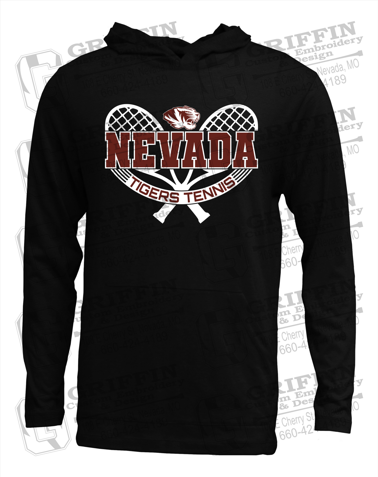 Nevada Tigers 21-Y T-Shirt Hoodie - Tennis