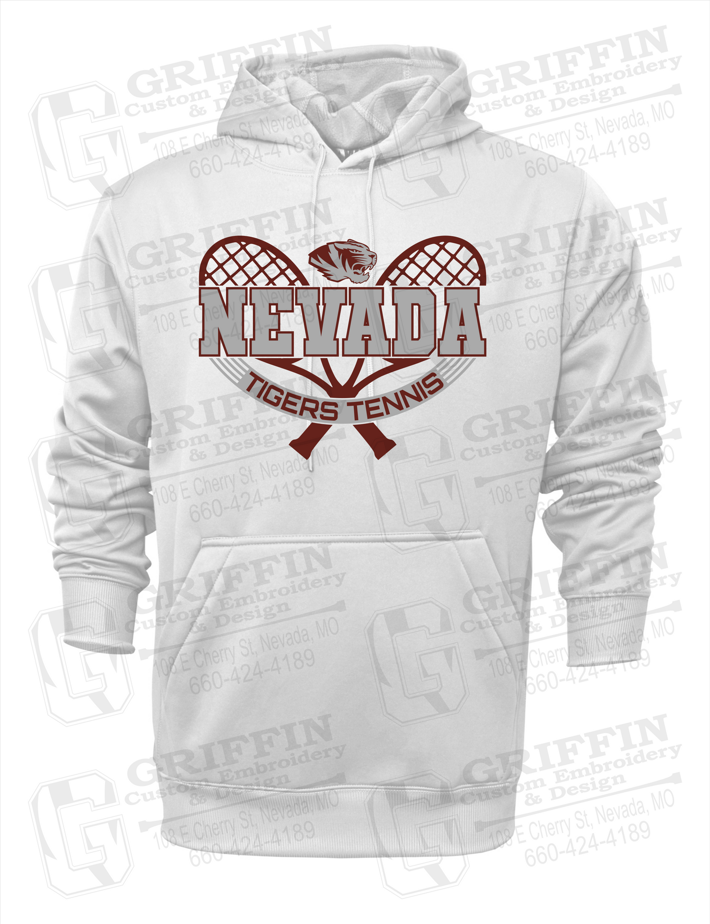 Performance Fleece Hoodie - Tennis - Nevada Tigers 21-Y