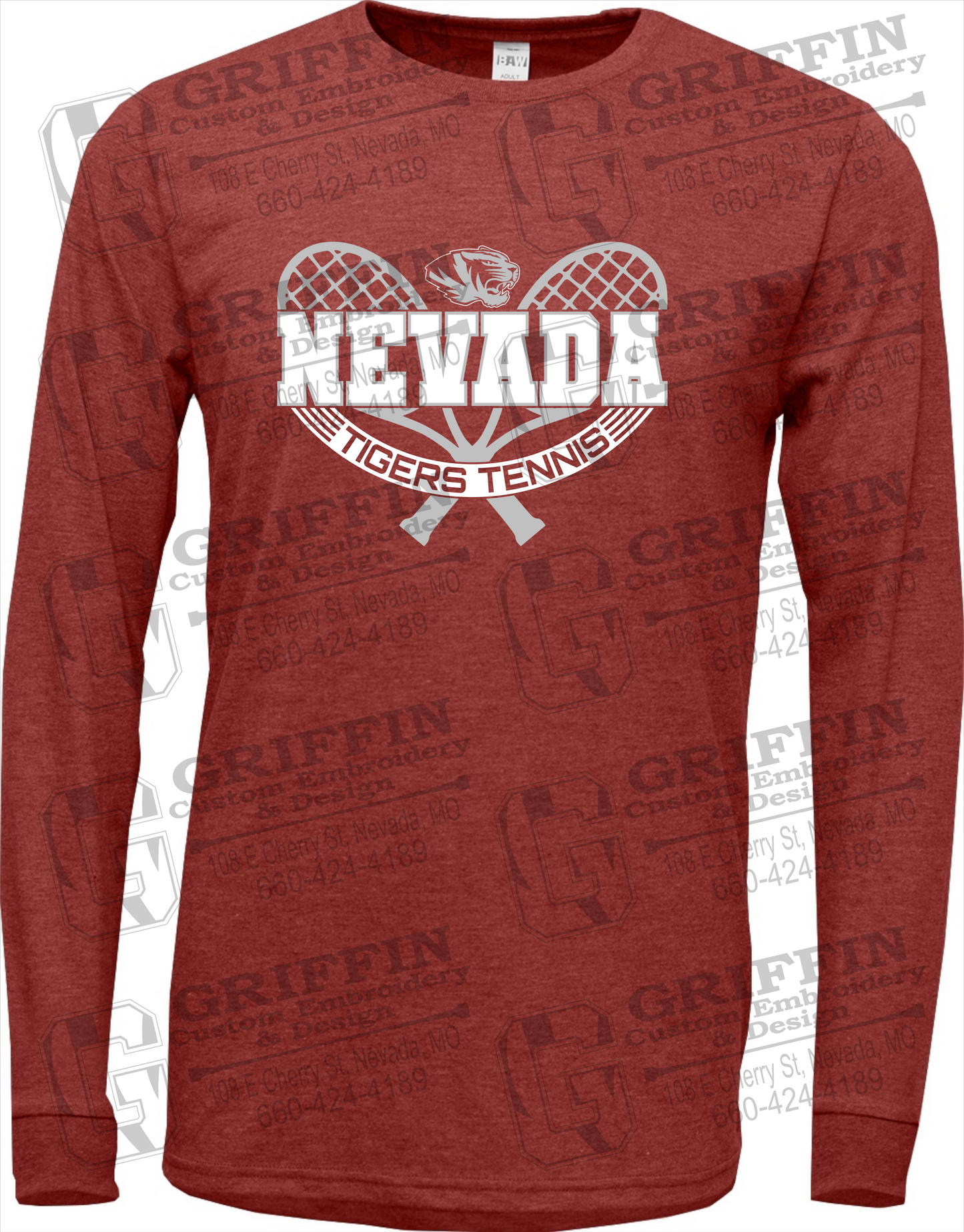 Soft-Tek Long Sleeve T-Shirt - Tennis - Nevada Tigers 21-Y