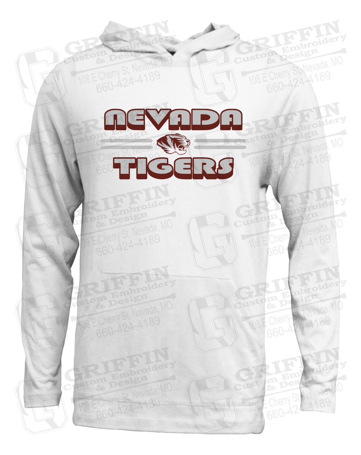 Soft-Tek T-Shirt Hoodie - Nevada Tigers 22-A