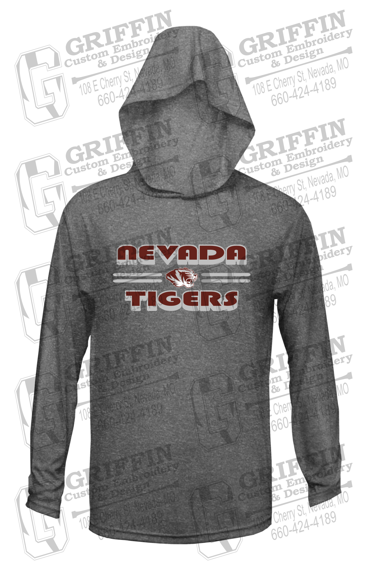 Dry-Fit T-Shirt Hoodie - Nevada Tigers 22-A