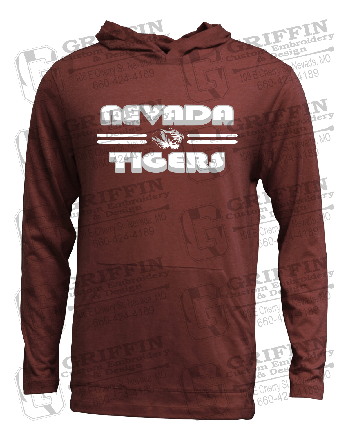 Soft-Tek T-Shirt Hoodie - Nevada Tigers 22-A