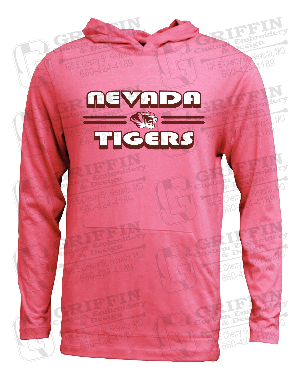 Soft-Tek T-Shirt Hoodie - Nevada Tigers 22-A