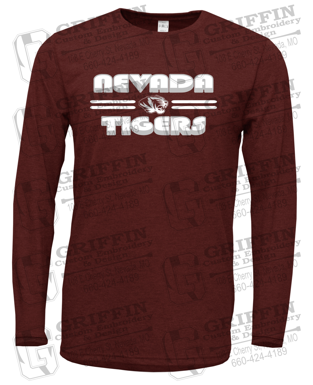 Soft-Tek Long Sleeve T-Shirt - Nevada Tigers 22-A