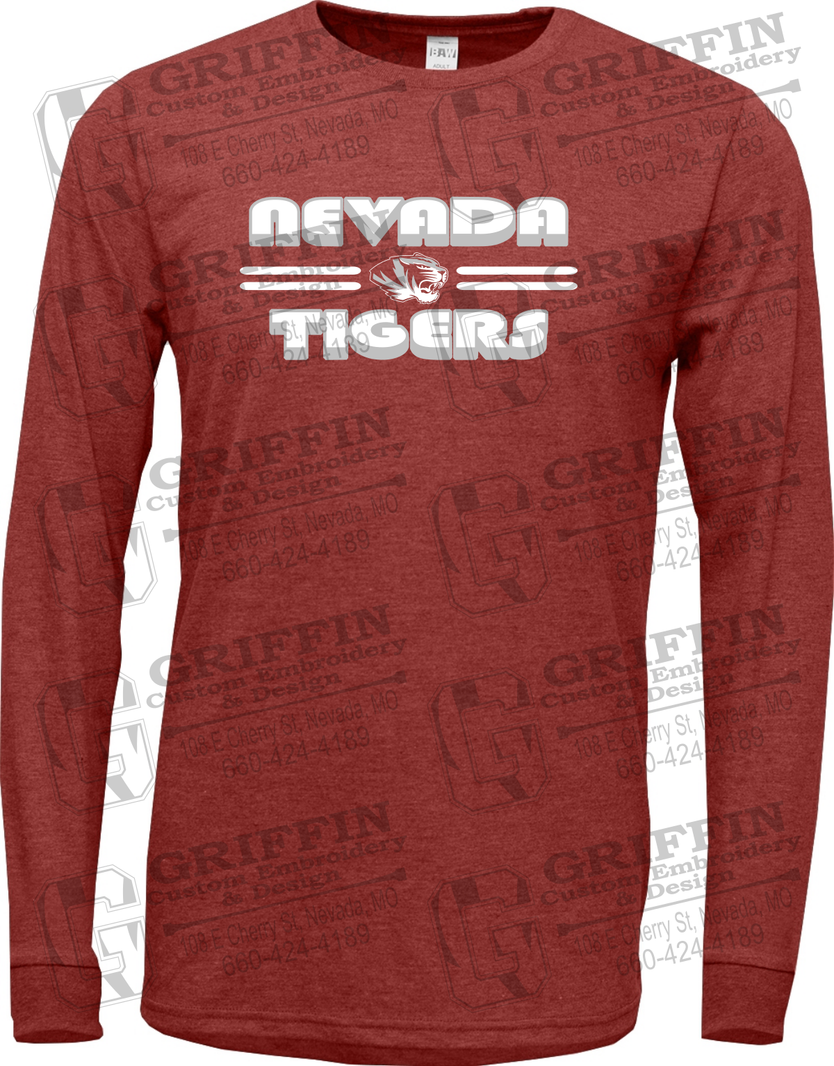 Soft-Tek Long Sleeve T-Shirt - Nevada Tigers 22-A