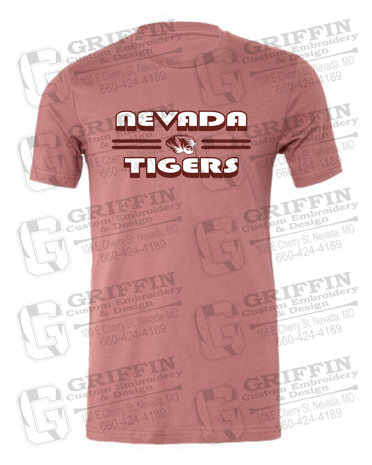 Cotton Short Sleeve T-Shirt - Nevada Tigers 22-A