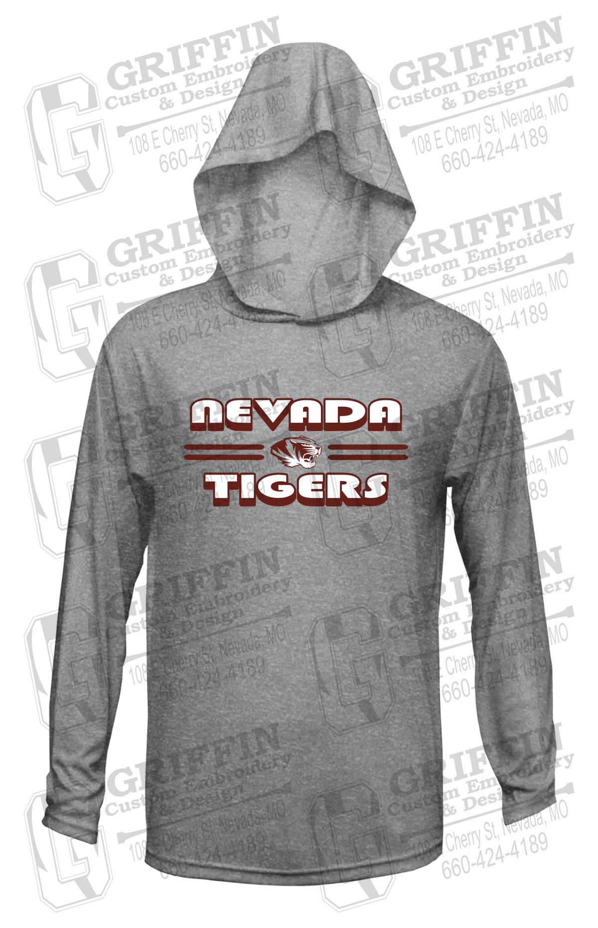 Dry-Fit T-Shirt Hoodie - Nevada Tigers 22-A